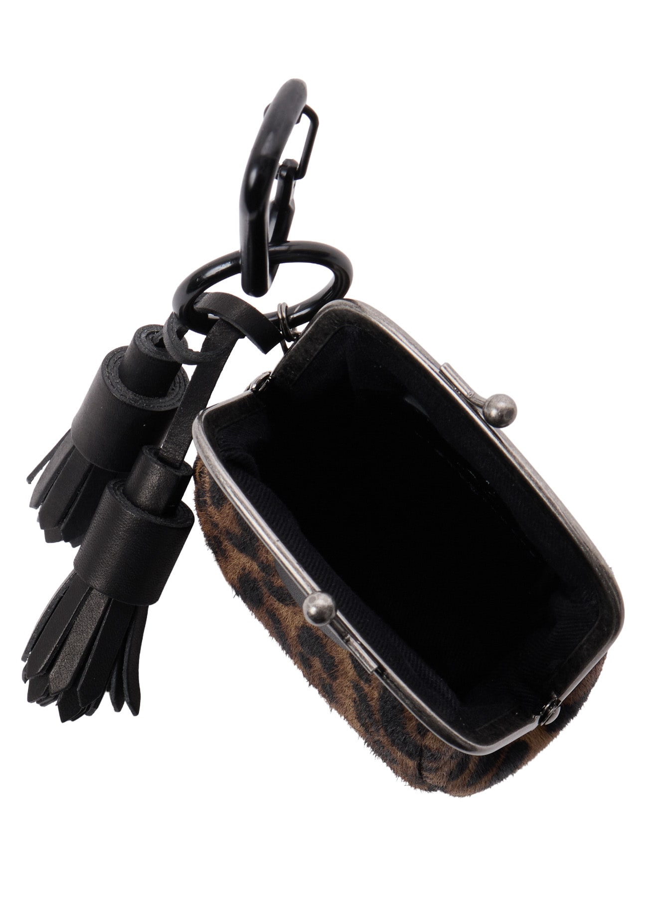 COW LEATHER METAL CLASP KEY CHARM