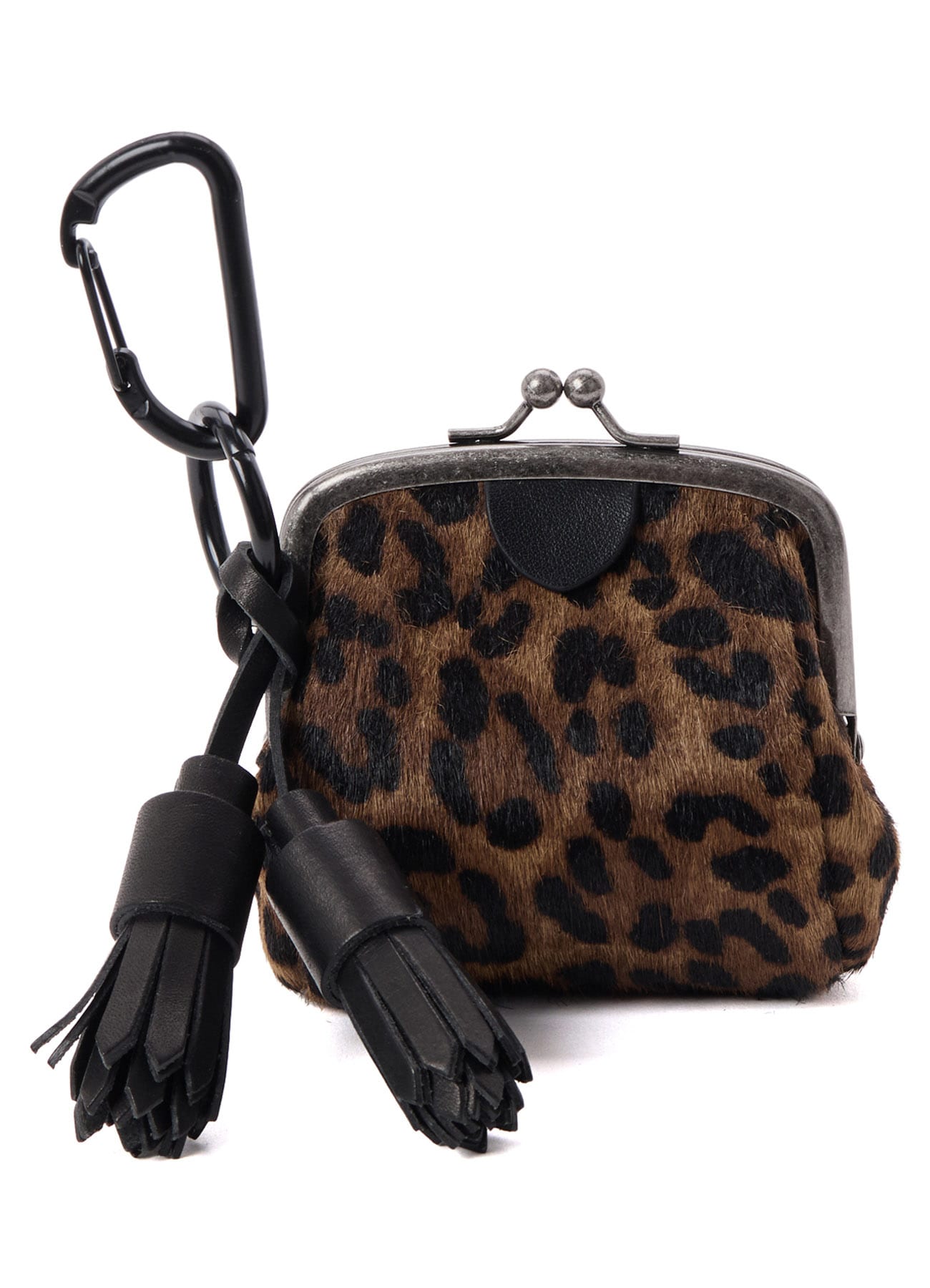 COW LEATHER METAL CLASP KEY CHARM