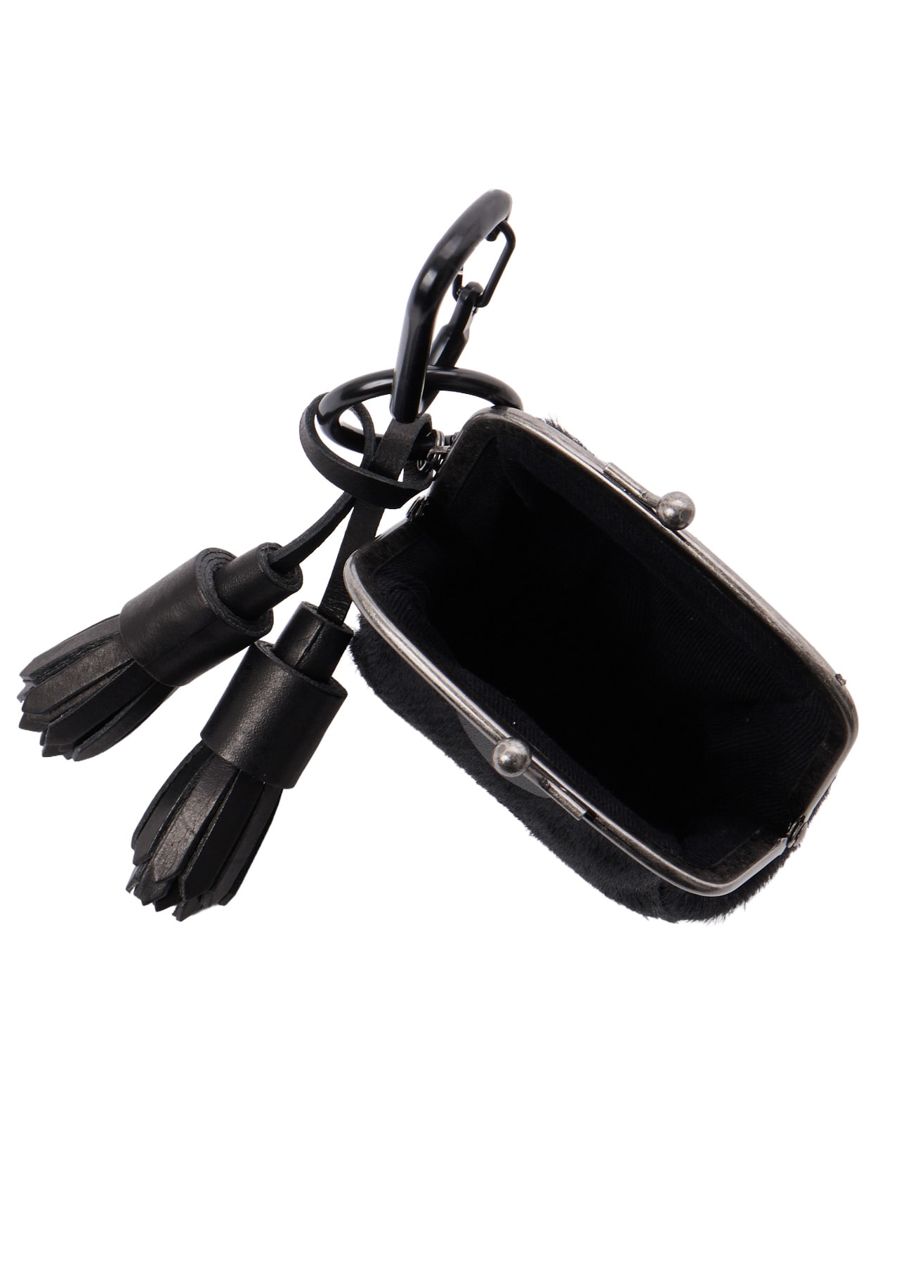 COW LEATHER METAL CLASP KEY CHARM