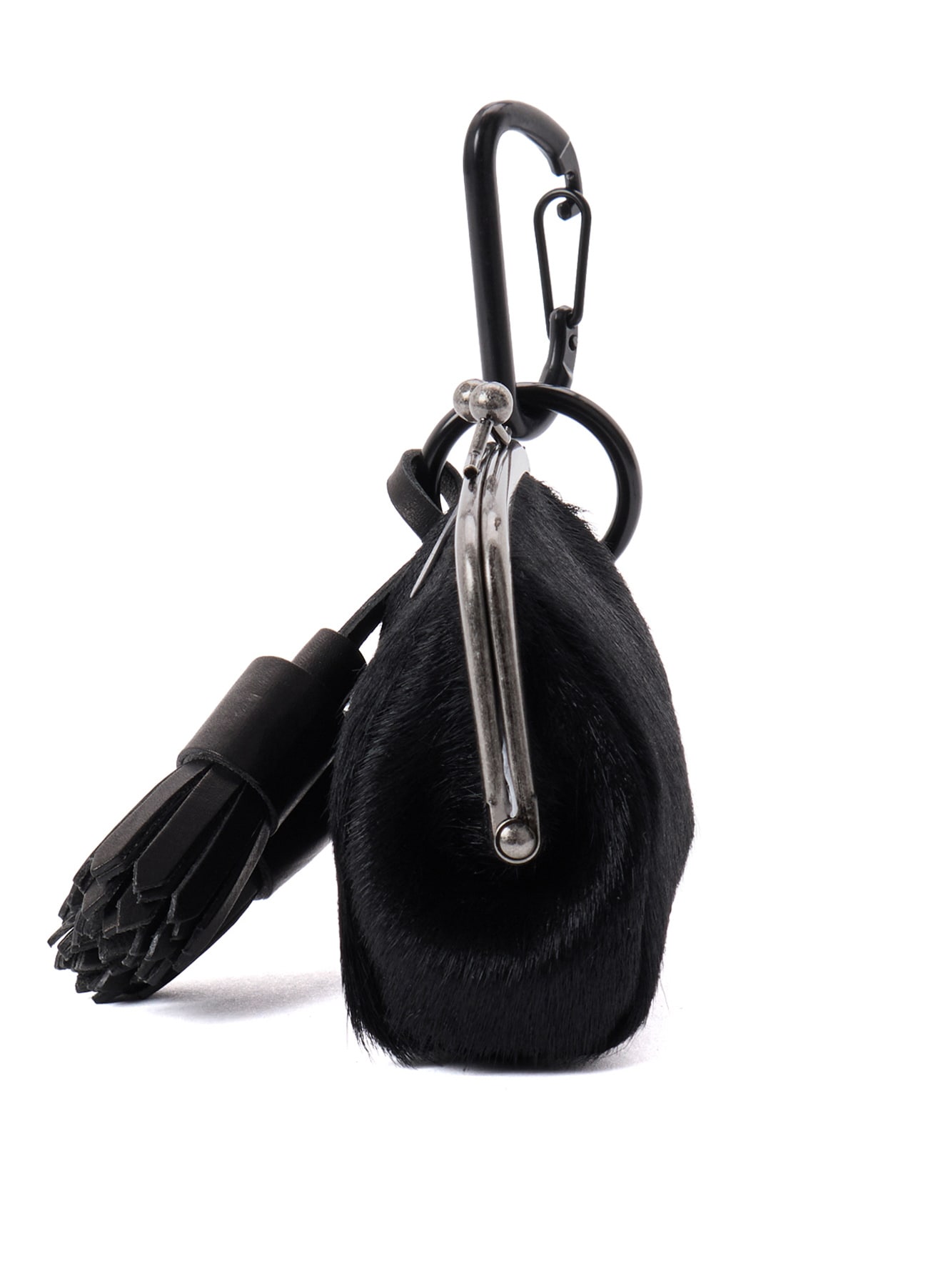 COW LEATHER METAL CLASP KEY CHARM