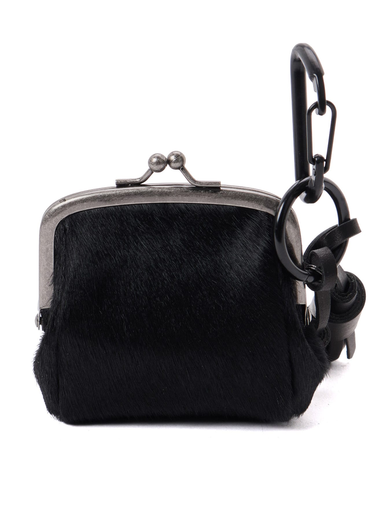COW LEATHER METAL CLASP KEY CHARM