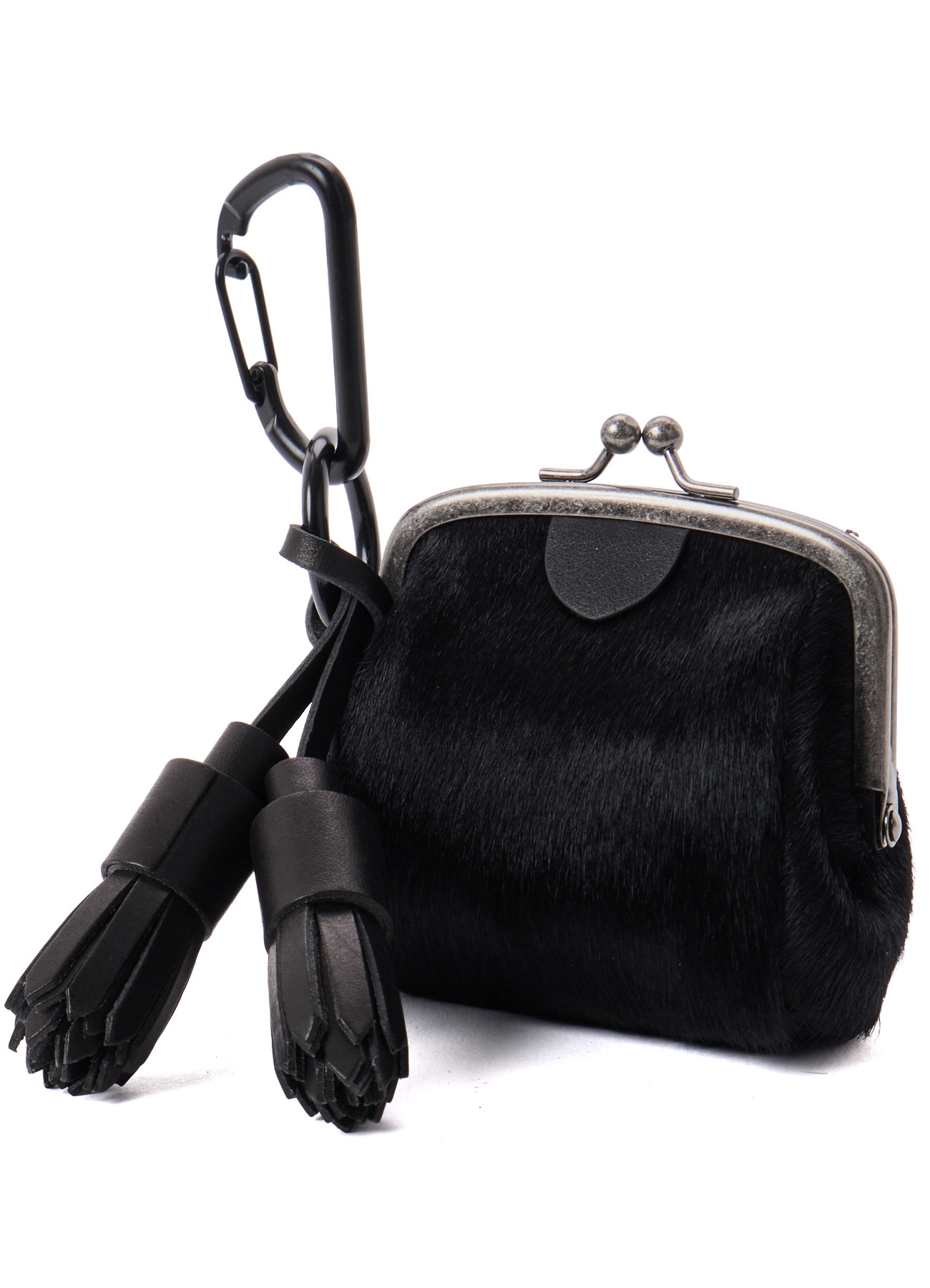 COW LEATHER METAL CLASP KEY CHARM