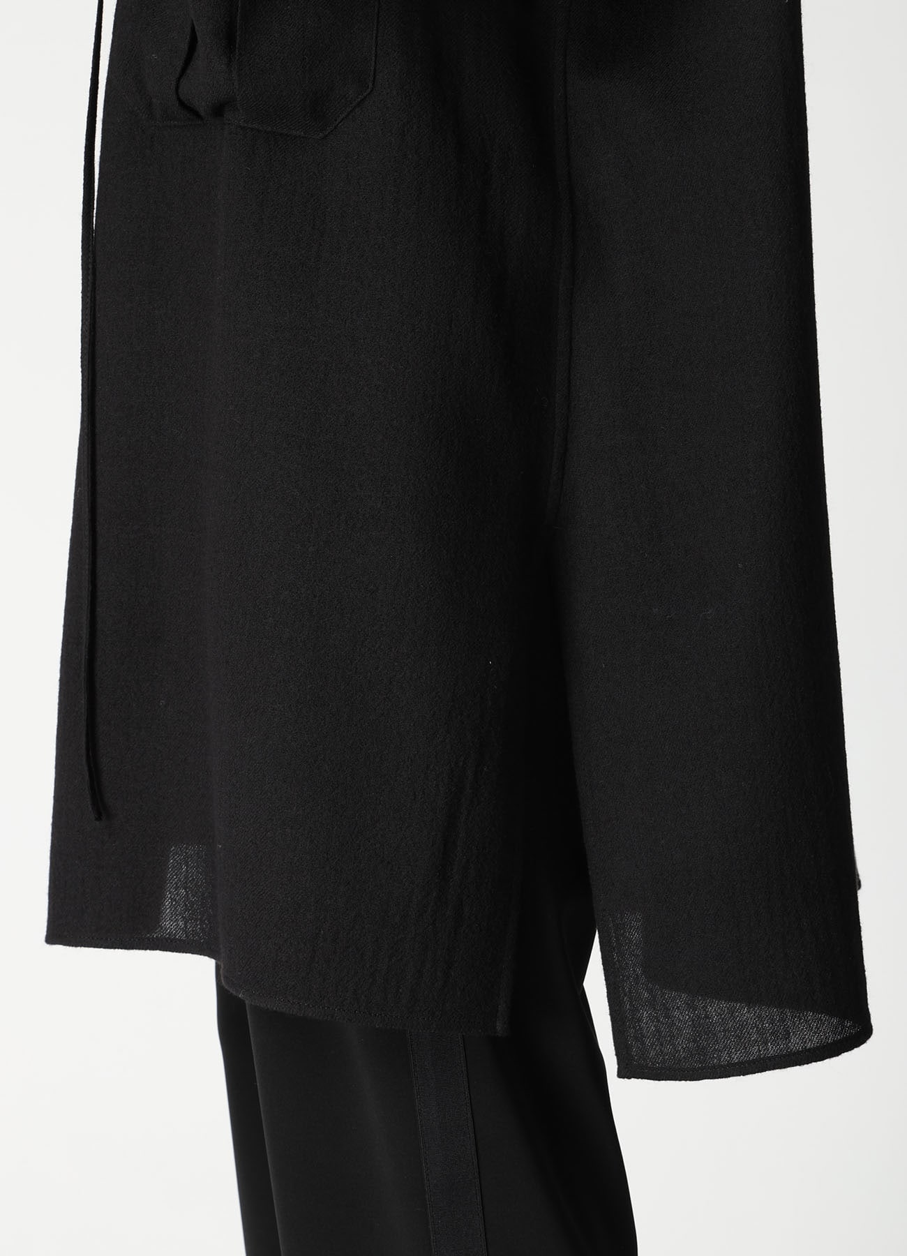 WOOL VIYELLA GATHER COLLAR BLOUSE