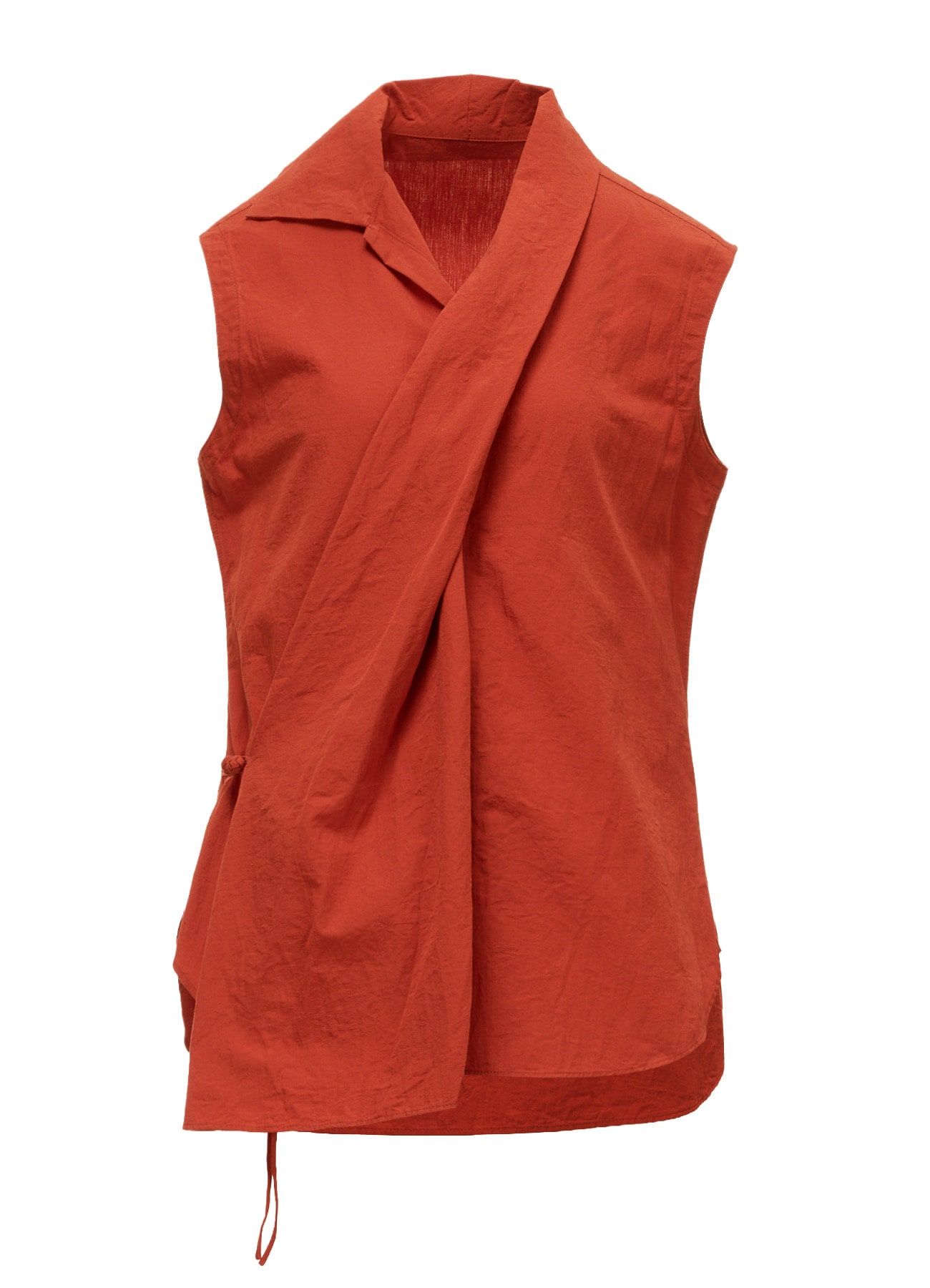 COTTON FLAX WRAP SHIRT