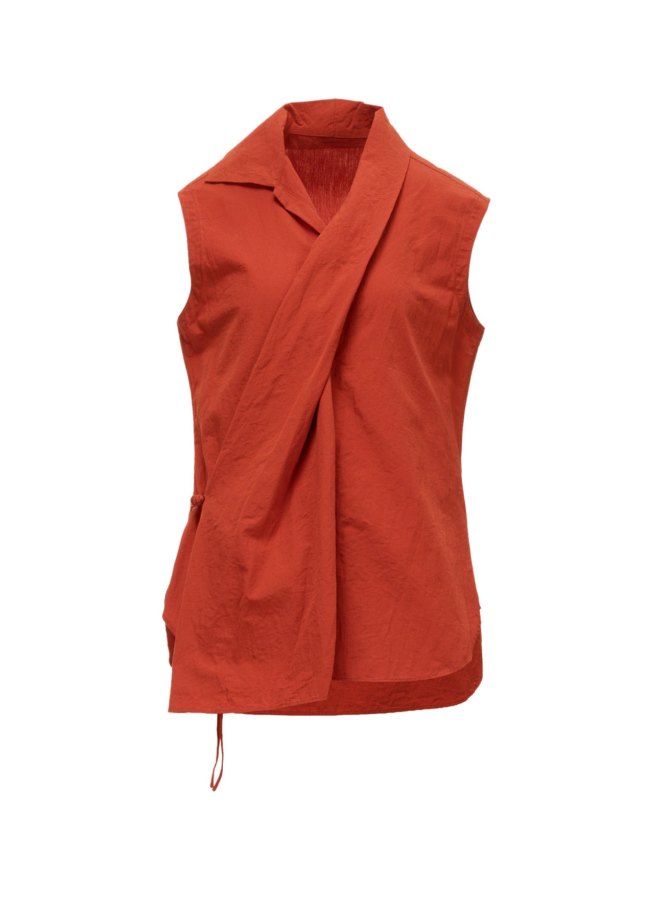 COTTON FLAX WRAP SHIRT