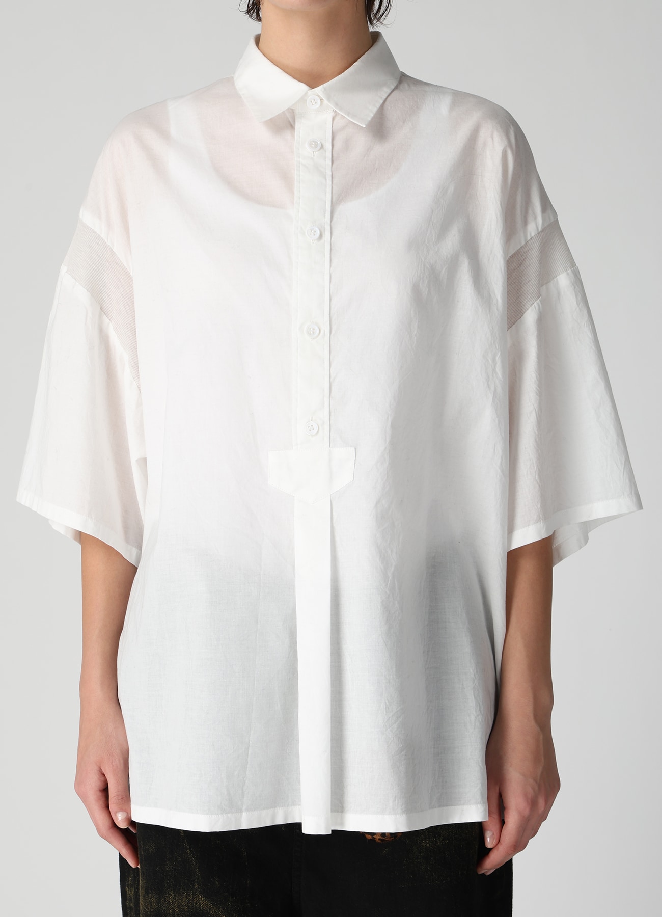 60/- COTTON LAWN HALF SLEEVE RIB BLOUSE
