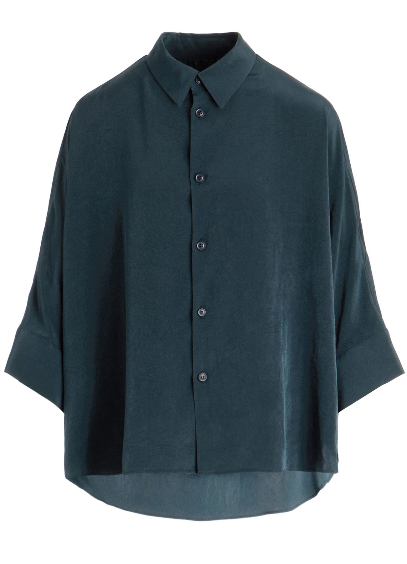 TA/PE CREPE DE CHINE HALF SLEEVE CAPE SHIRT