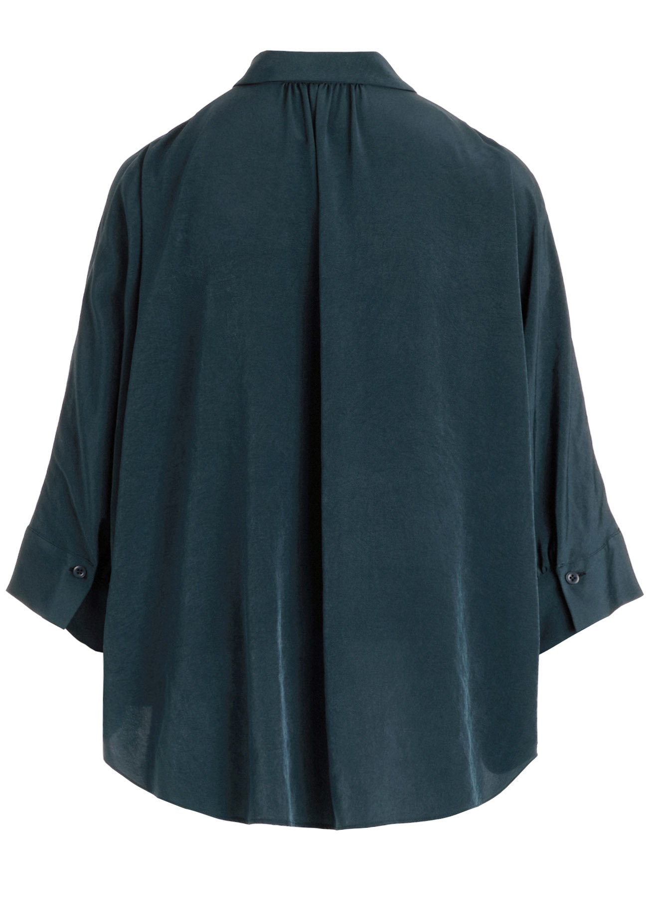 TA/PE CREPE DE CHINE HALF SLEEVE CAPE SHIRT