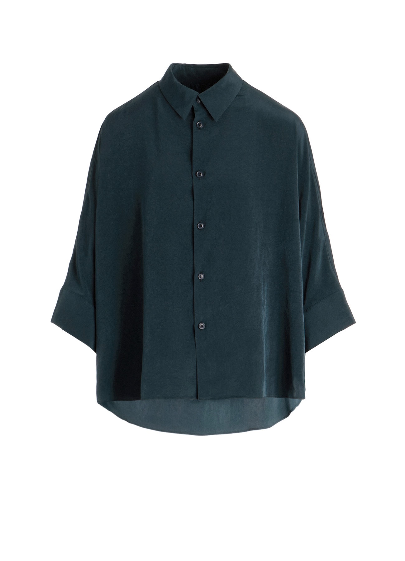 TA/PE CREPE DE CHINE HALF SLEEVE CAPE SHIRT