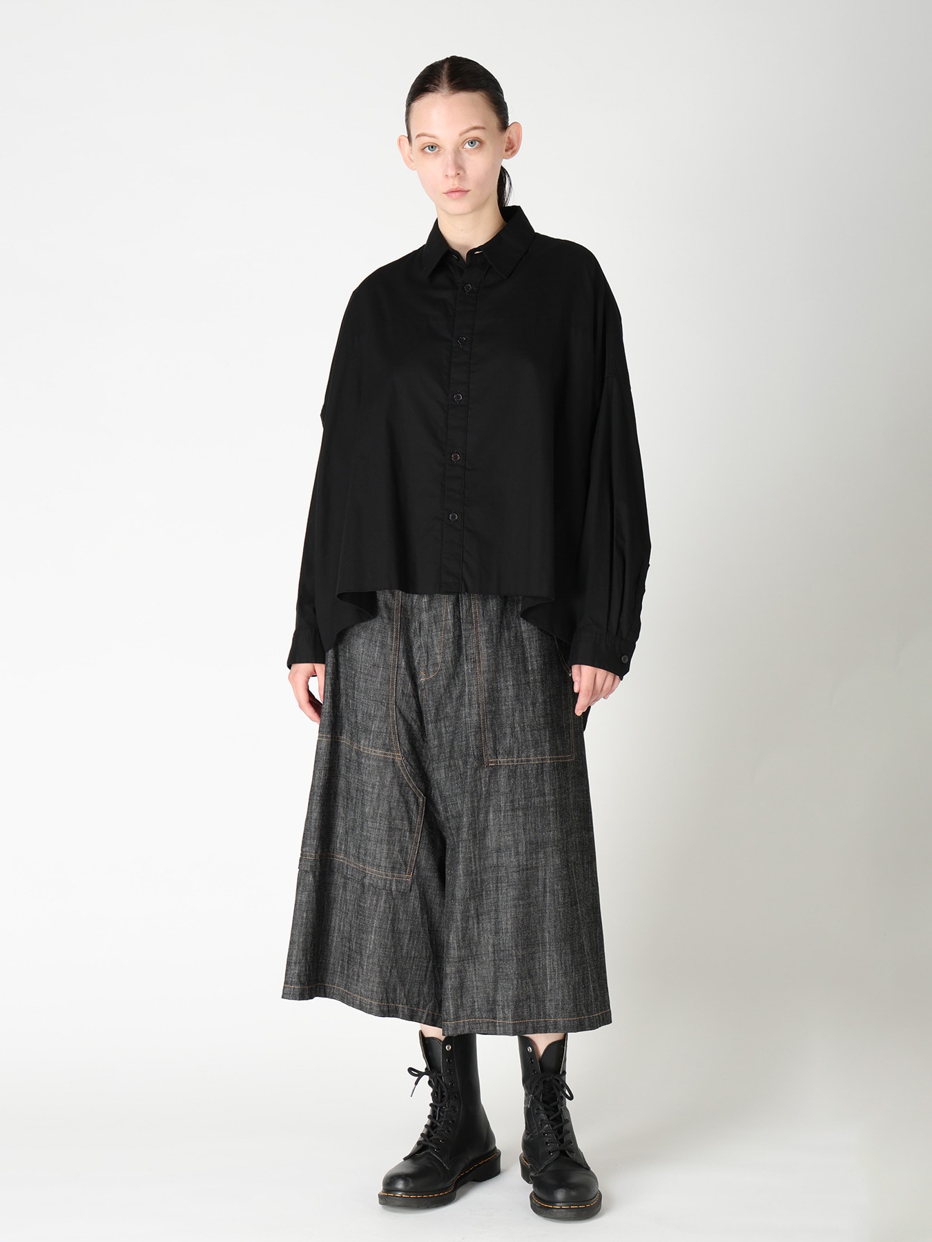 [Y's BORN PRODUCT] DOUBLE FRONT BIG BLOUSE