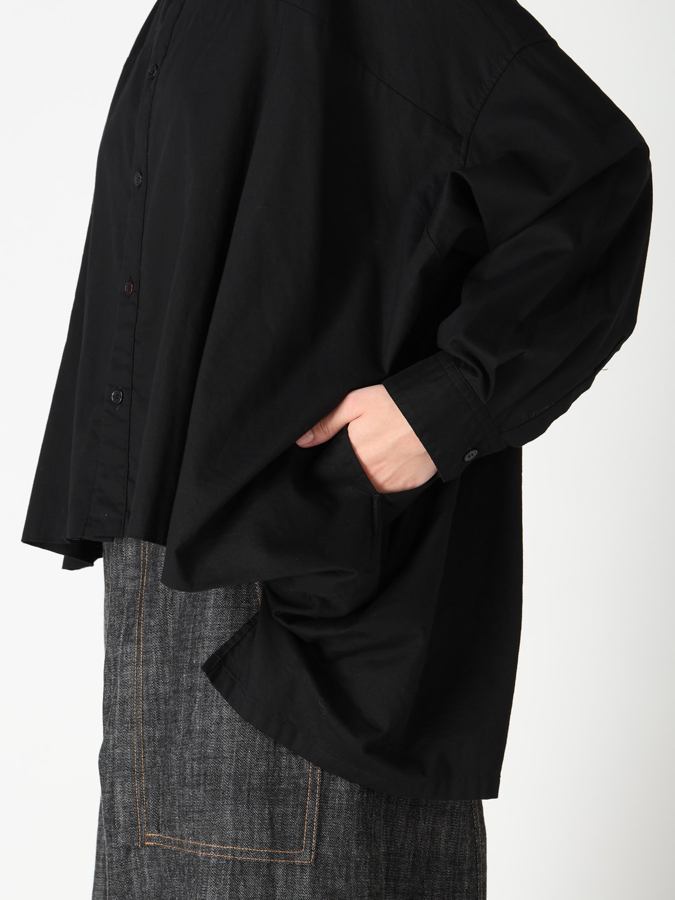 [Y's BORN PRODUCT] DOUBLE FRONT BIG BLOUSE