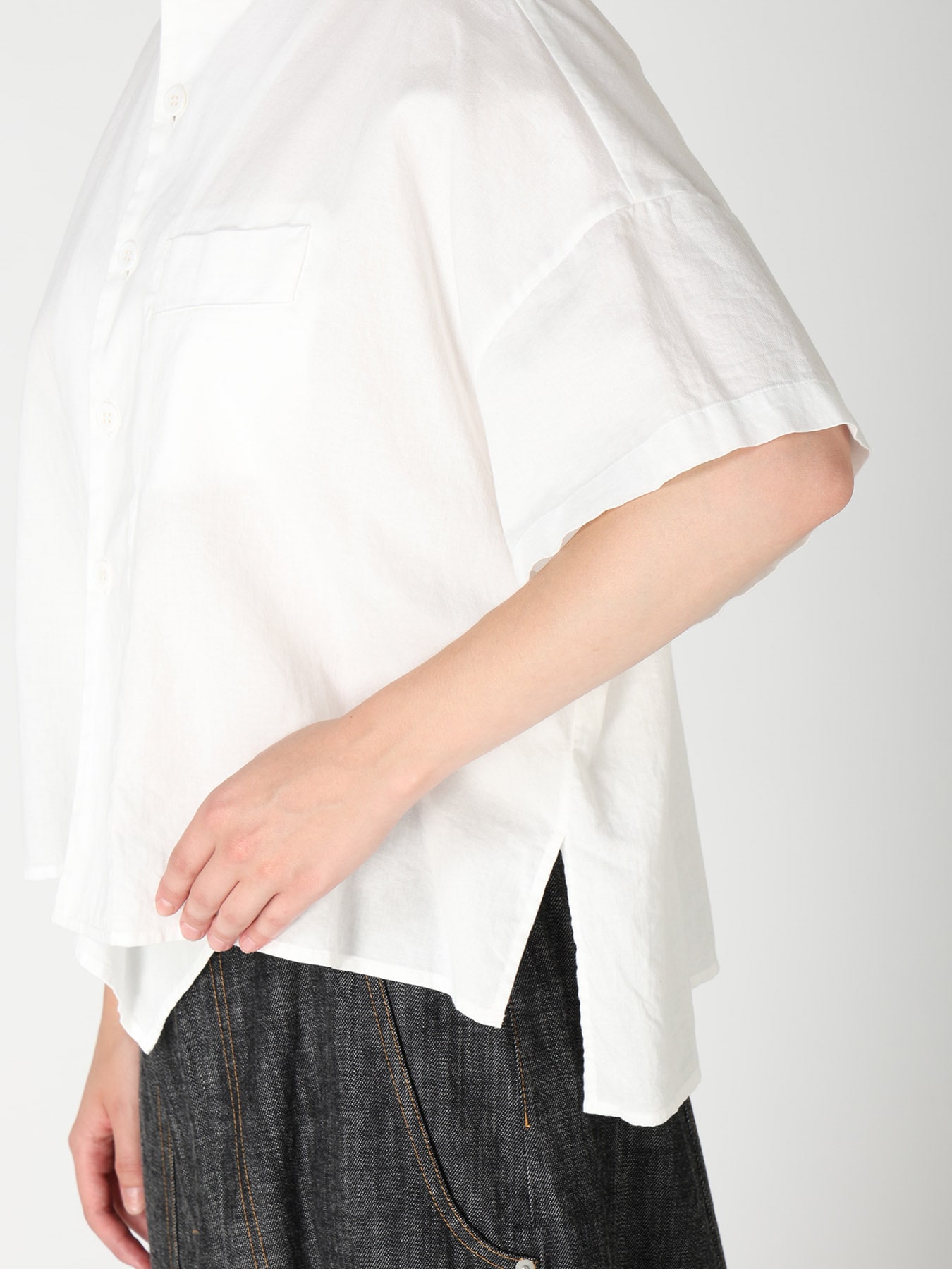 [Y's BORN PRODUCT] HALF SLEEVE BOX SHIRT