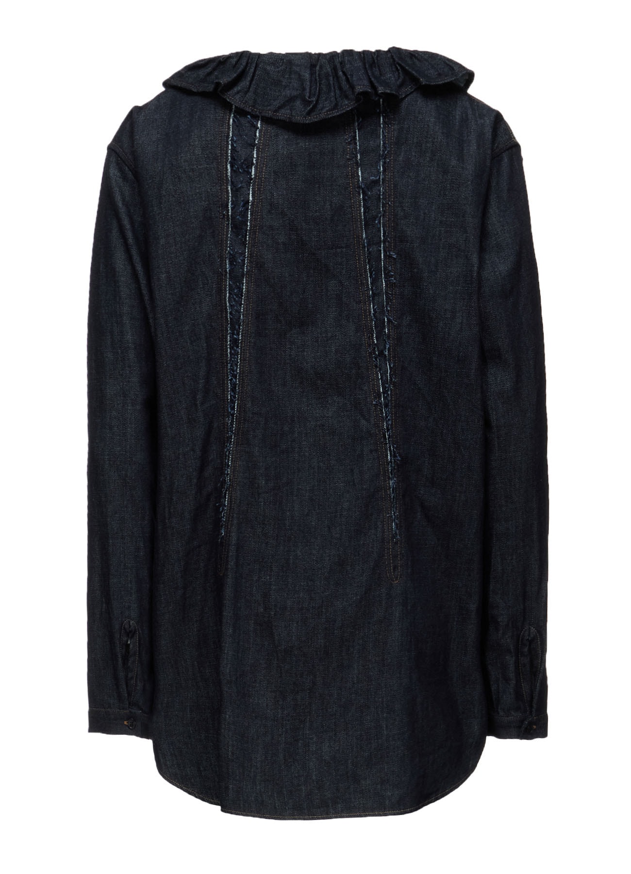 6OZ DENIM GATHERED COLLAR SHIRT