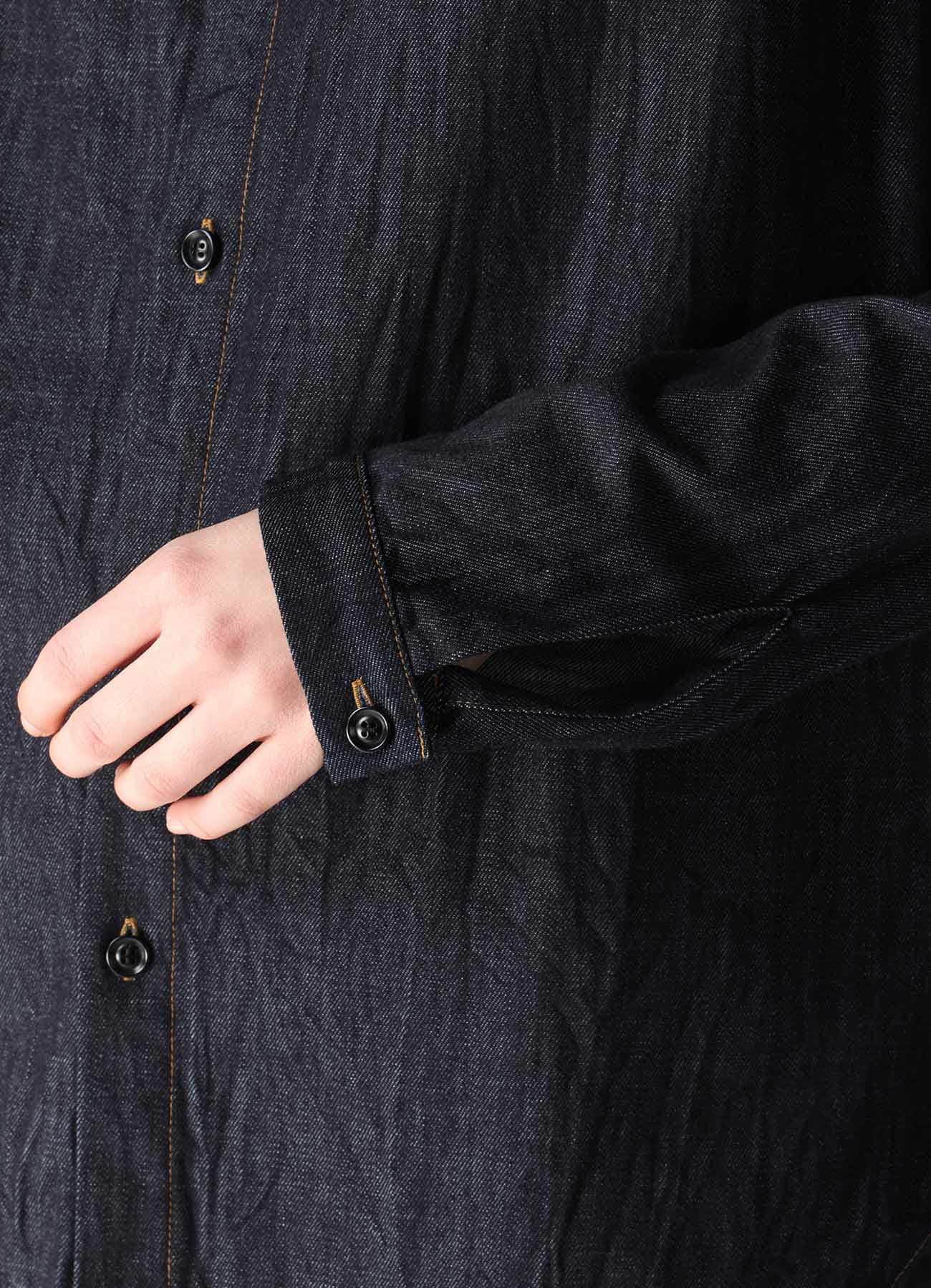 6OZ DENIM GATHERED COLLAR SHIRT