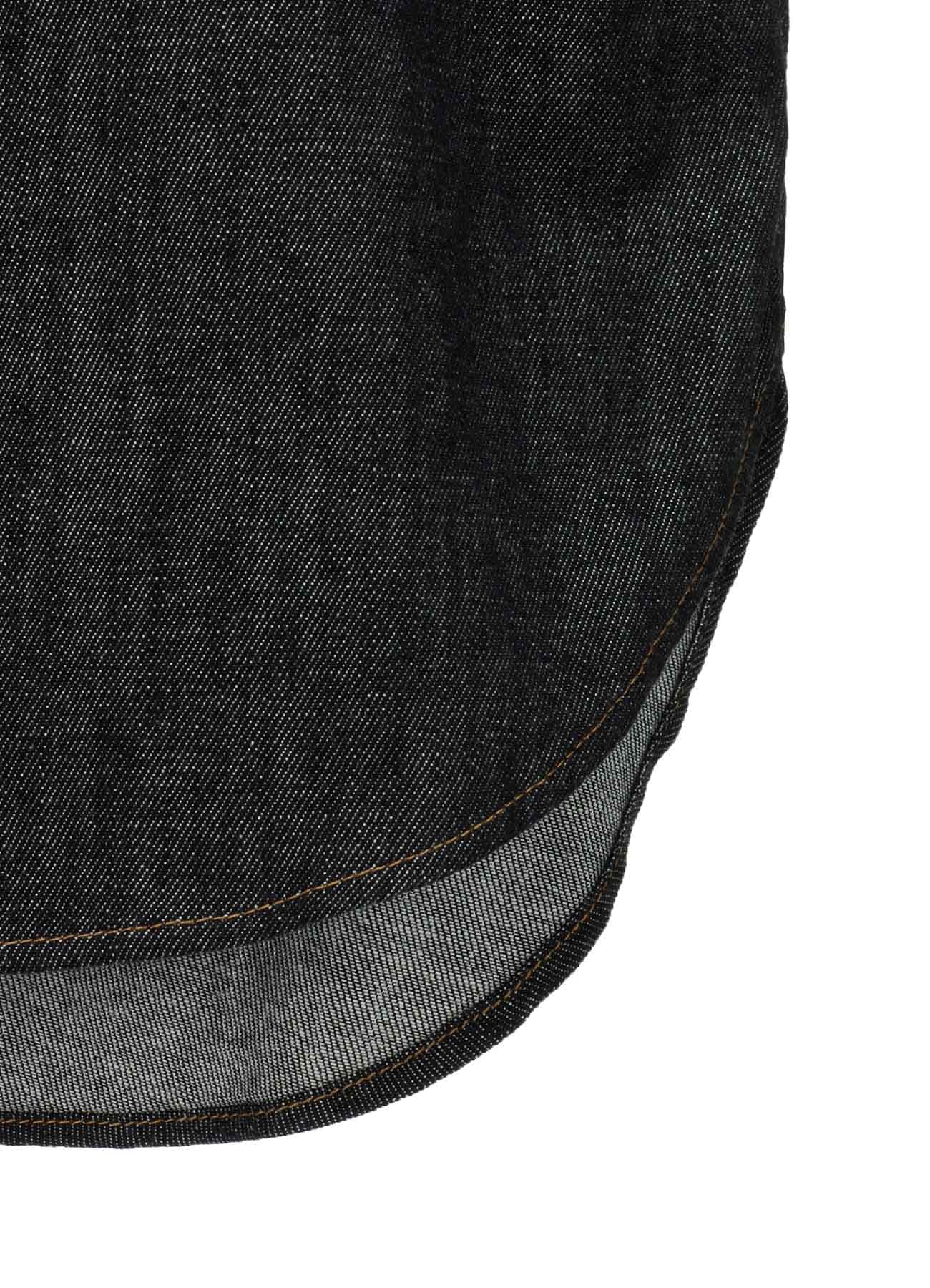 6OZ DENIM GATHERED COLLAR SHIRT