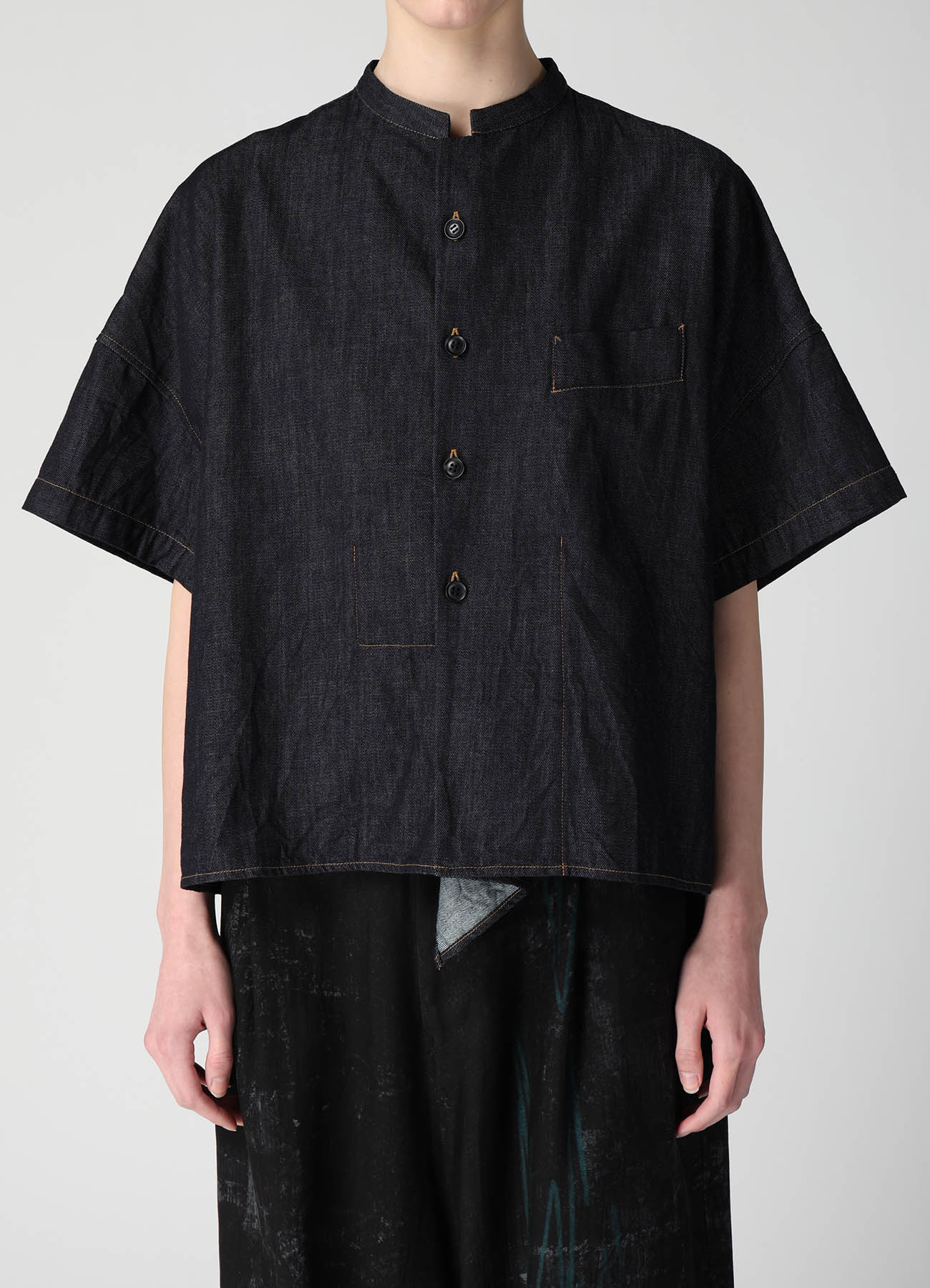 6OZ DENIM HALF SLEEVE BOX SHIRT