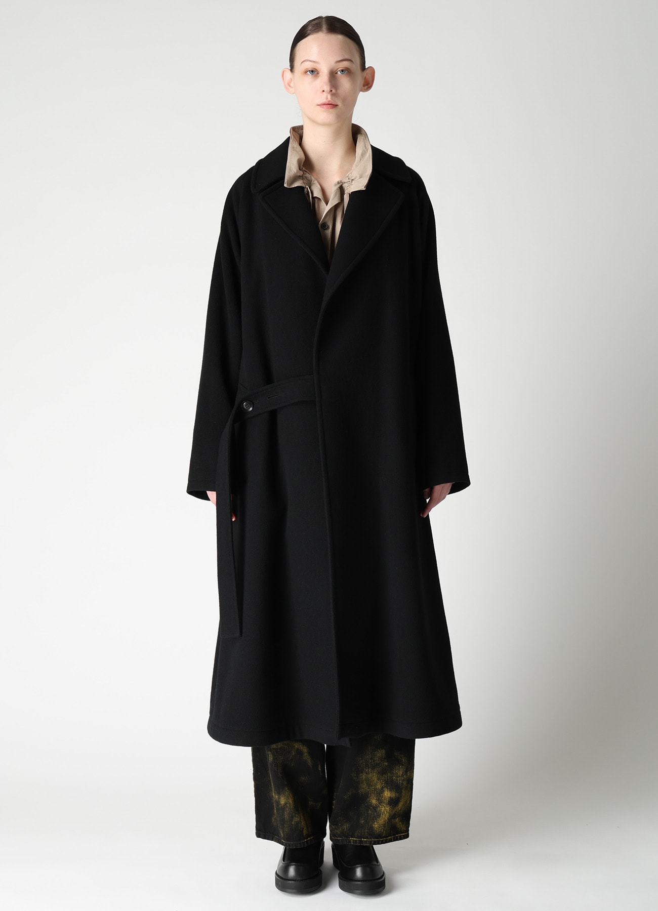 AIRY MOSSER DESIGN SLEEVE COAT(XS Black): Y's｜THE SHOP YOHJI YAMAMOTO