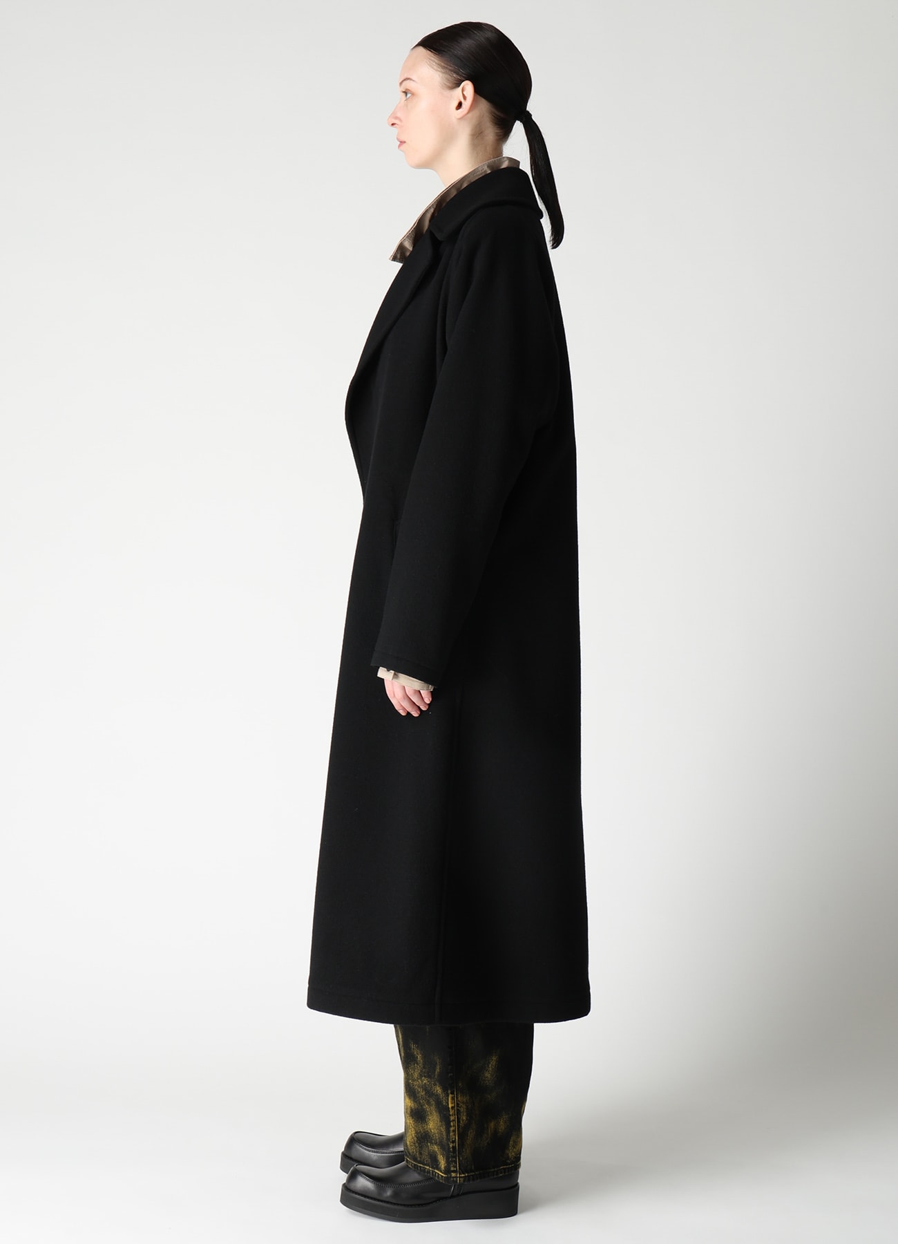 AIRY MOSSER DESIGN SLEEVE COAT(XS Black): Y's｜THE SHOP YOHJI YAMAMOTO