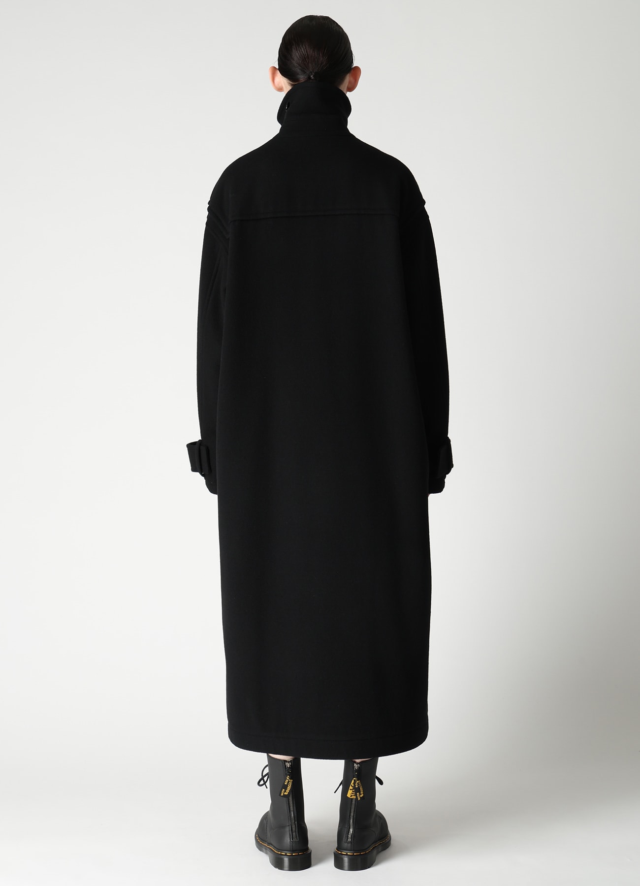AIRY MOSSER LONG DUFFLE COAT(XS Black): Y's｜THE SHOP YOHJI YAMAMOTO