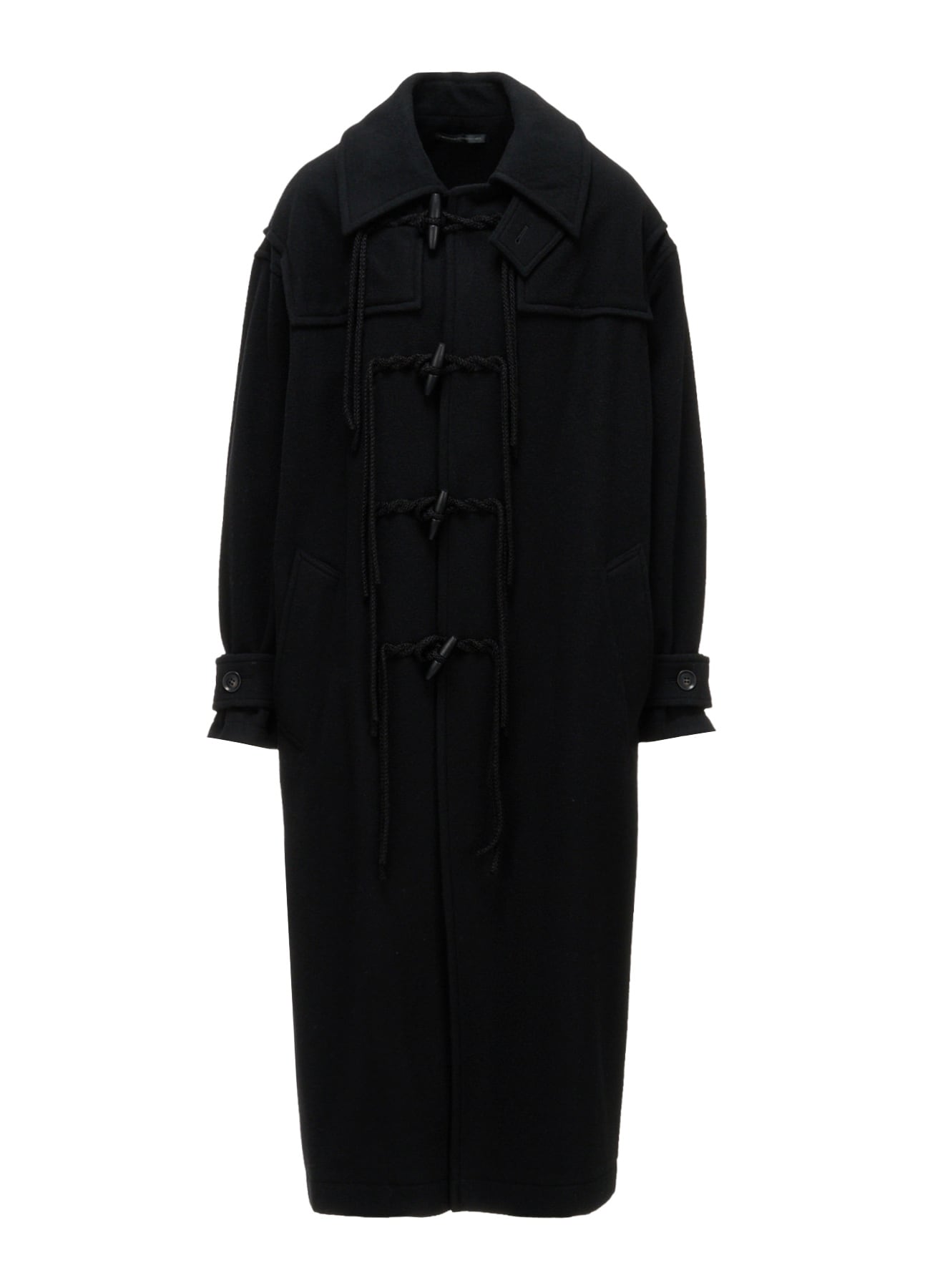 AIRY MOSSER LONG DUFFLE COAT(XS Black): Y's｜THE SHOP YOHJI YAMAMOTO