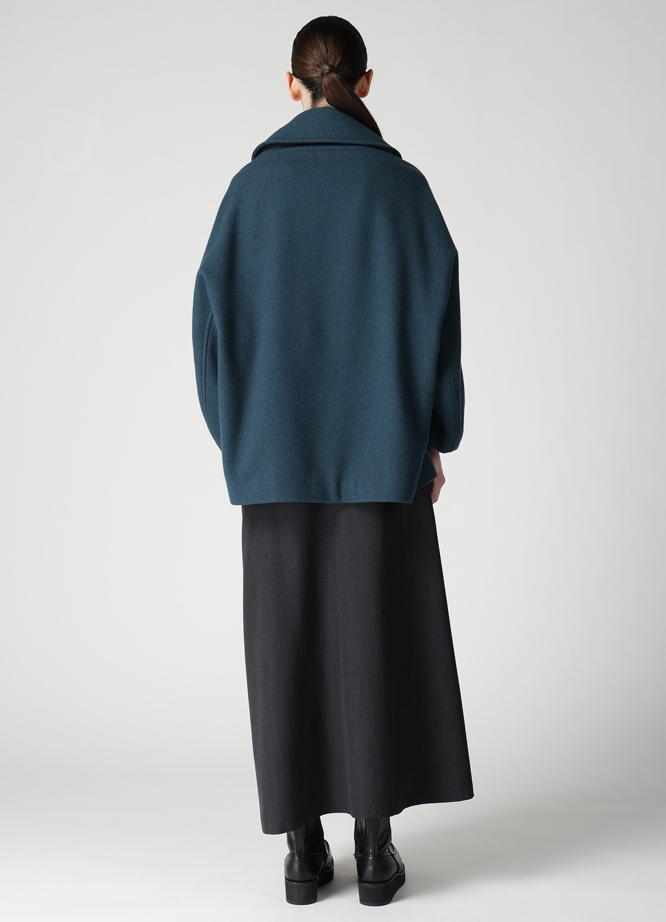 AIRY MOSSER RAGLAN SLEEVE COAT(S Blue Green): Y's｜THE SHOP YOHJI