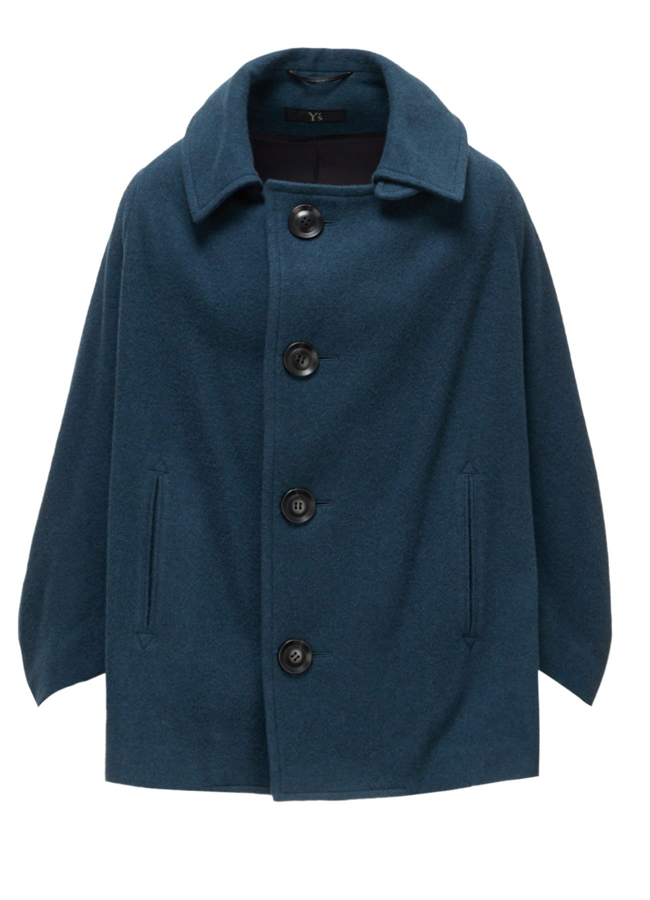 Y's ワイズ ヨウジヤマモト AIRY MOSSER MIDDLE COAT AIRY MOSSER RAGLAN SLEEVE COAT(S Blue Green): Y's｜THE SHOP YOHJI