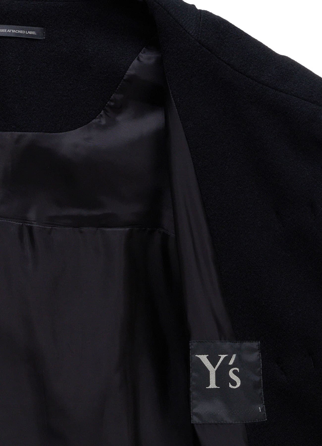 AIRY MOSSER TOGGLE BUTTON COAT(XS Black): Y's｜THE SHOP YOHJI YAMAMOTO