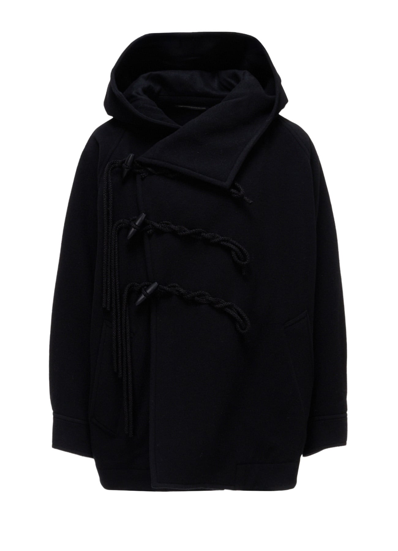 ワイズ　ヨウジヤマモト　ウール、カシミヤ　ノーボタン　コート　オーバー AIRY MOSSER TOGGLE BUTTON COAT(XS Black): Y's｜THE SHOP YOHJI YAMAMOTO