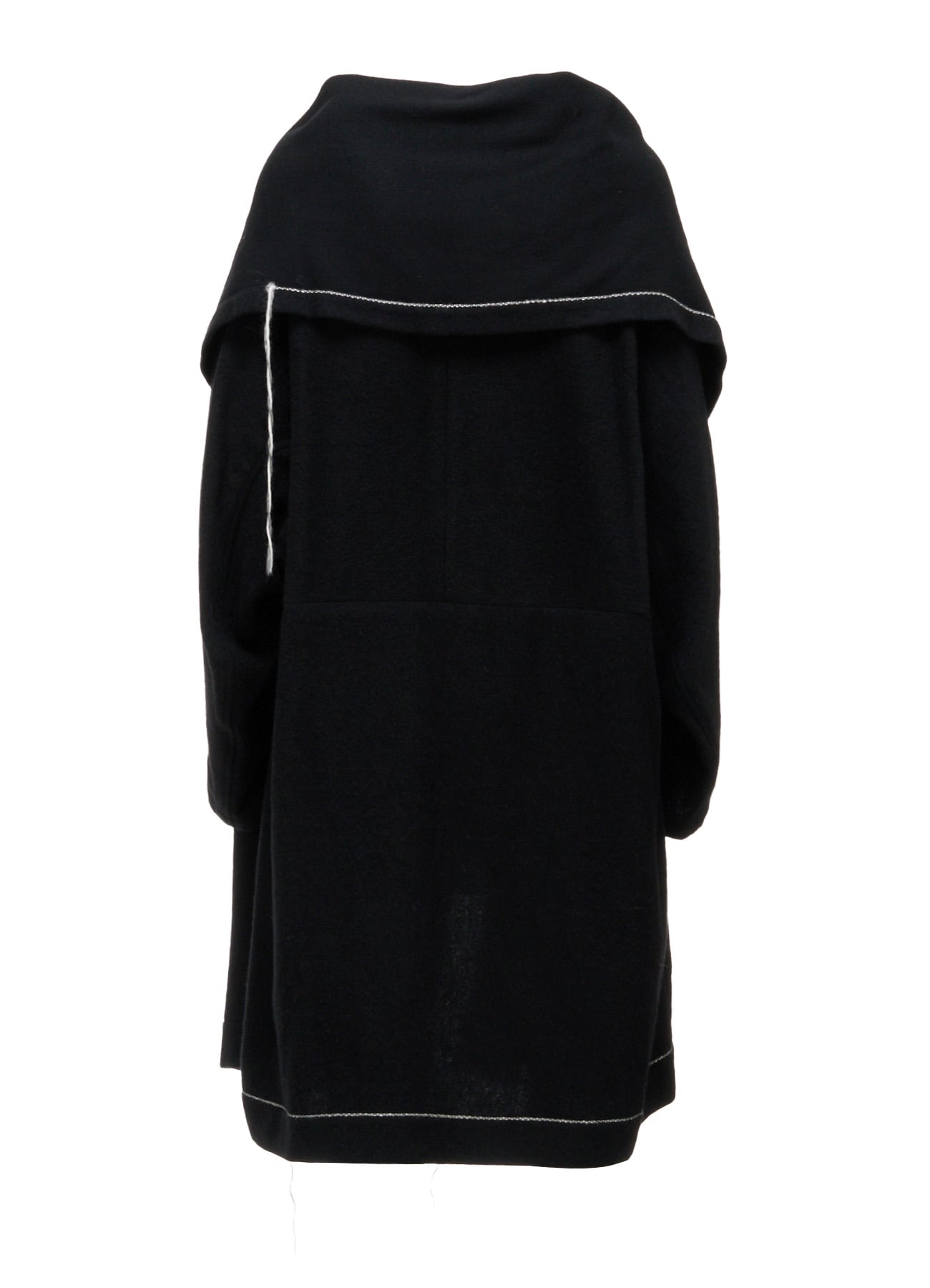 LIGHT SHAGGY BIG STITCH CAPE COAT(XS Black): Y's｜THE SHOP YOHJI