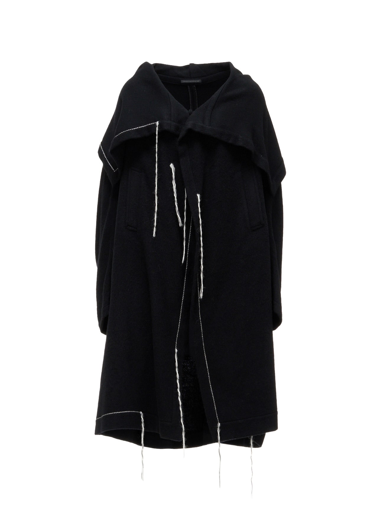 LIGHT SHAGGY BIG STITCH CAPE COAT
