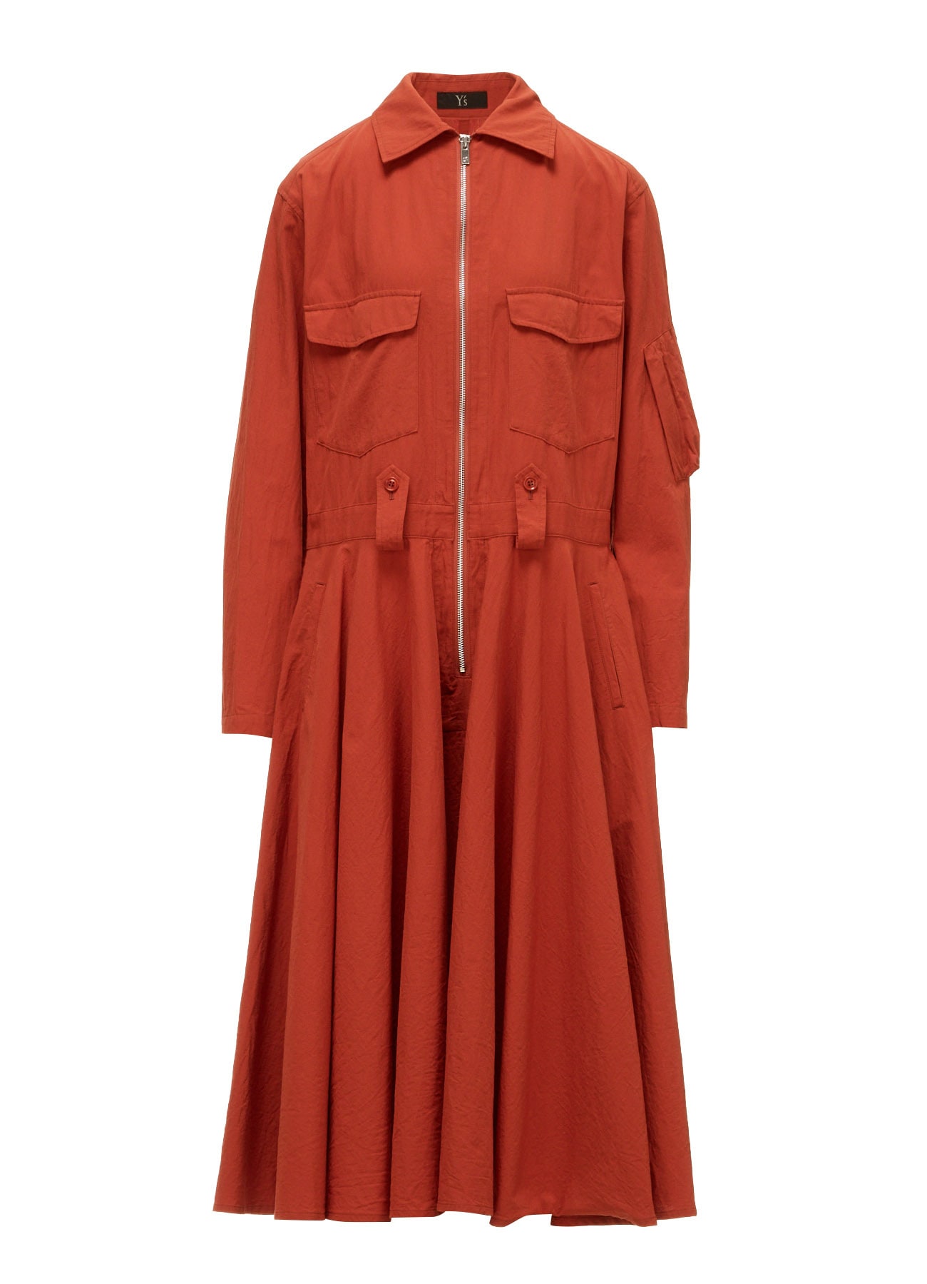 COTTON FLAX FLARE DRESS