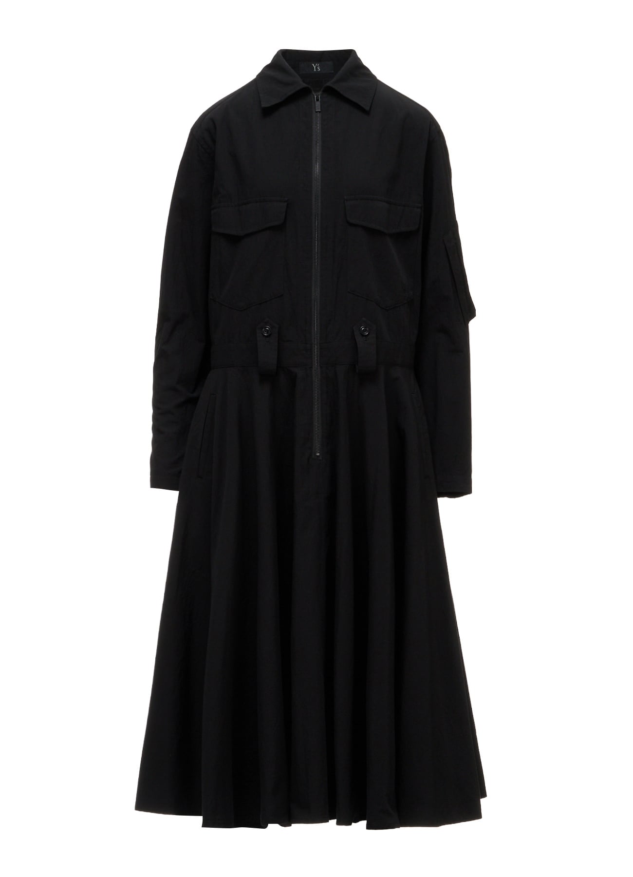 COTTON FLAX FLARE DRESS