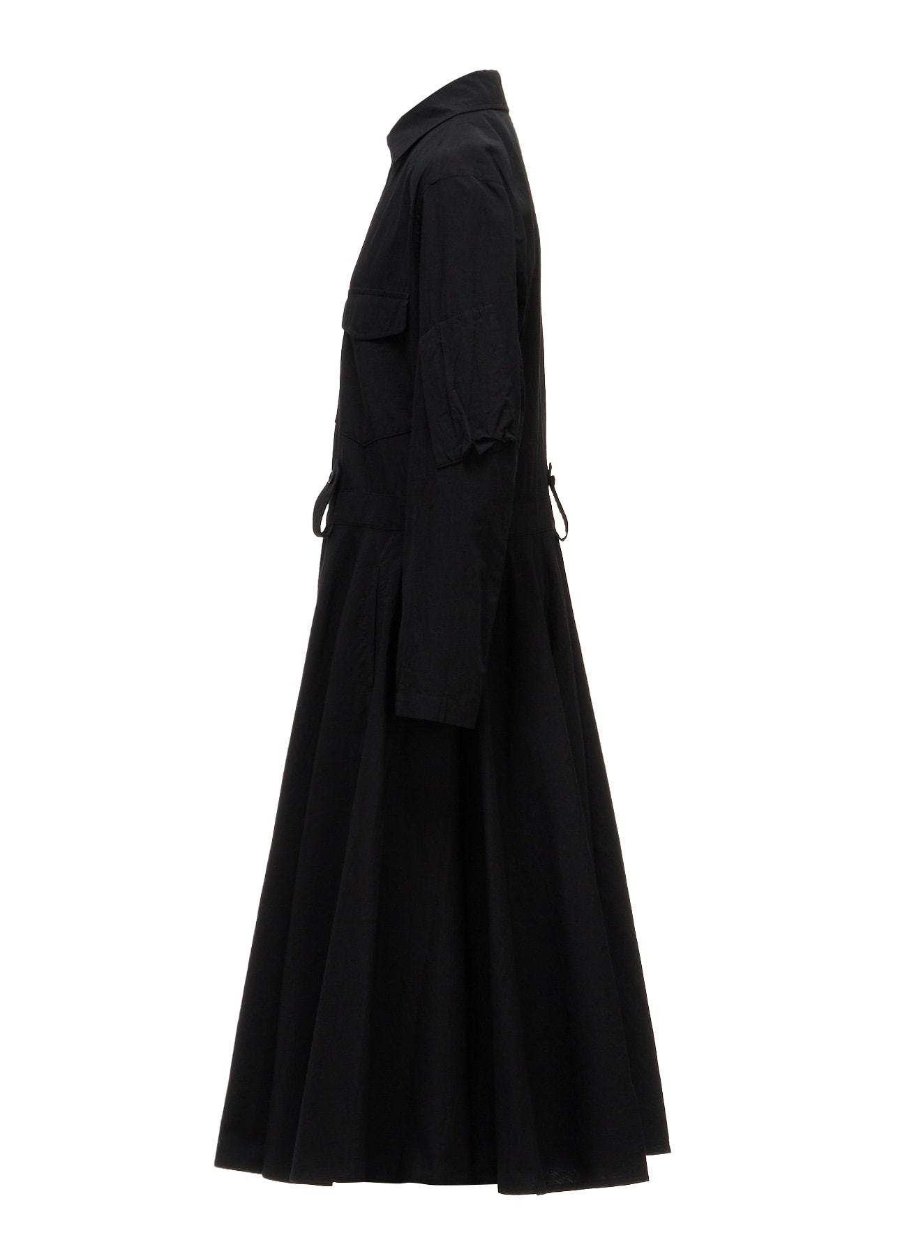 COTTON FLAX FLARE DRESS