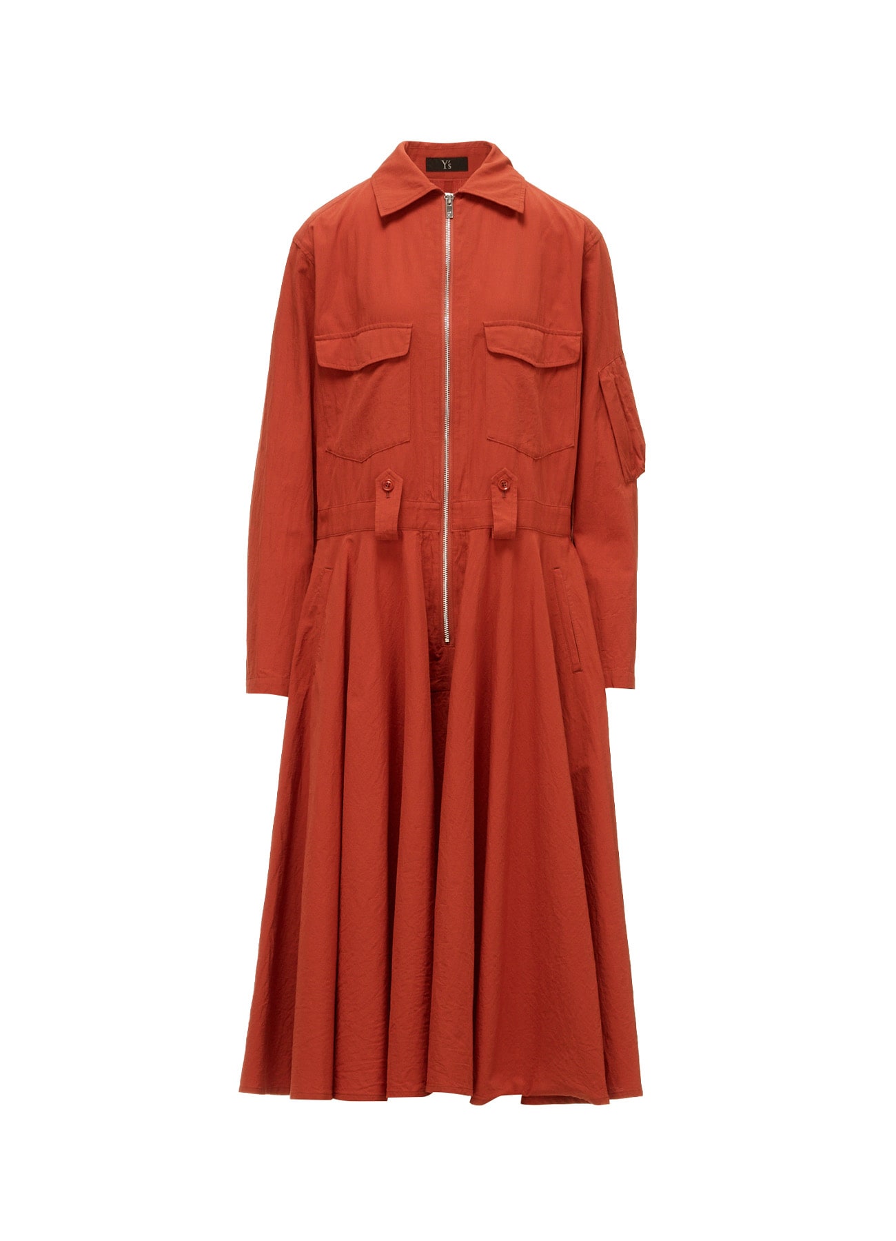 COTTON FLAX FLARE DRESS