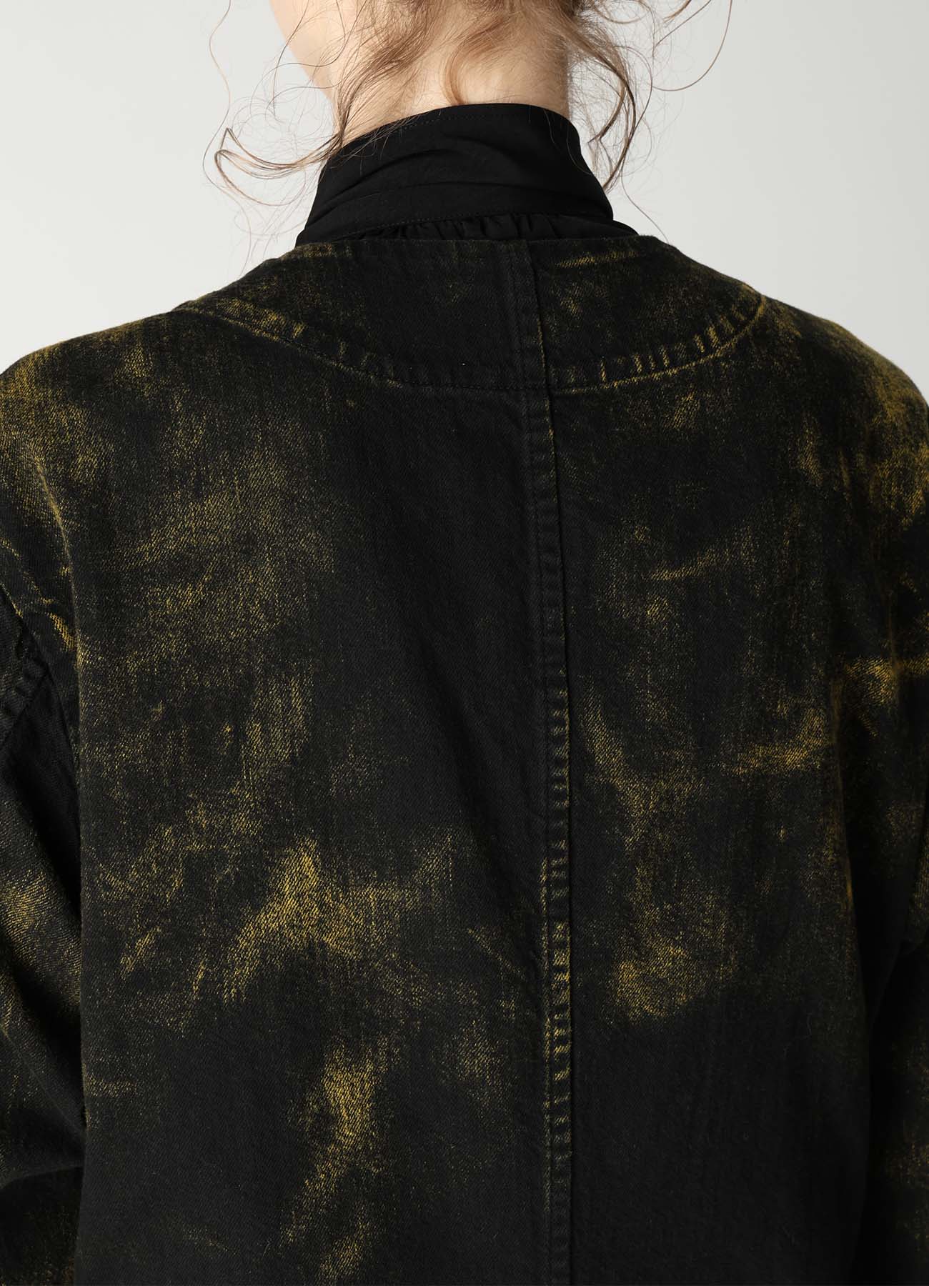 8OZ DENIM BLEACHED OVERDYE DRESS