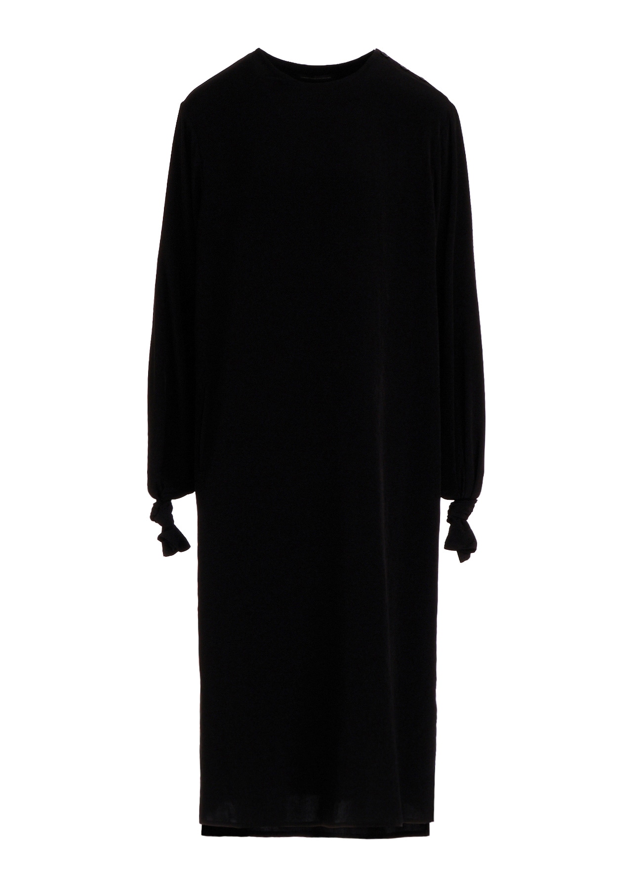 TA/PE CREPE DE CHINE KNOT SLEEVE DRESS