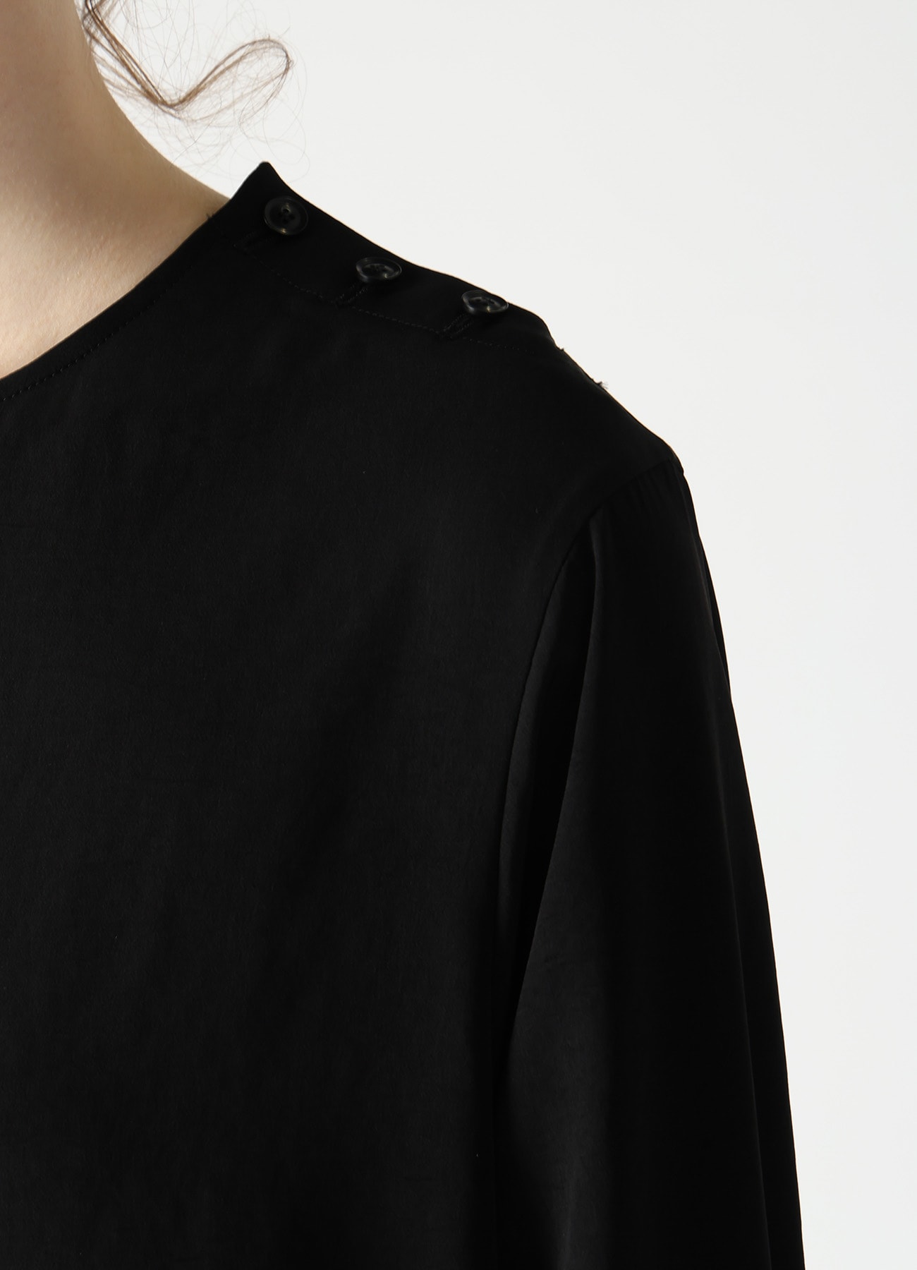 TA/PE CREPE DE CHINE KNOT SLEEVE DRESS