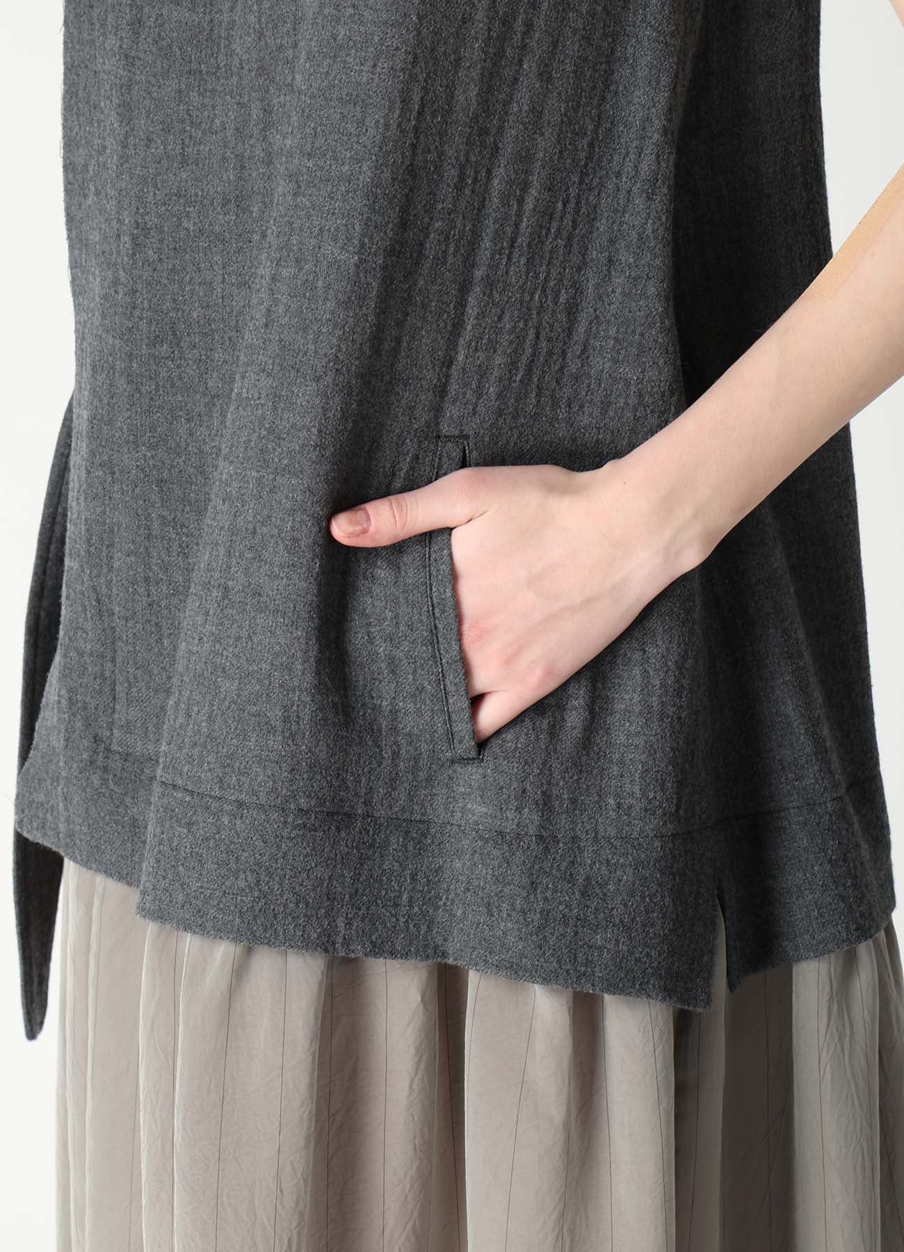 WOOL VIYELLA COMBINATION SLEEVELESS DRESS