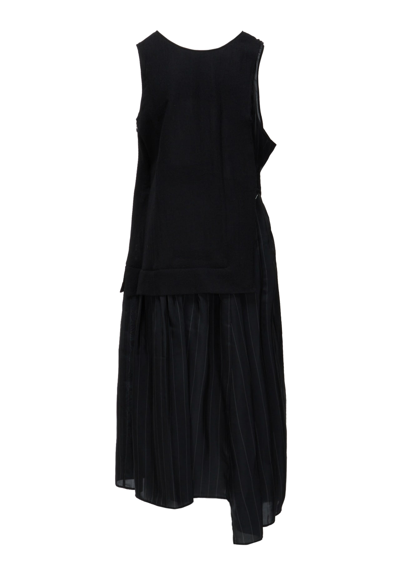 WOOL VIYELLA COMBINATION SLEEVELESS DRESS