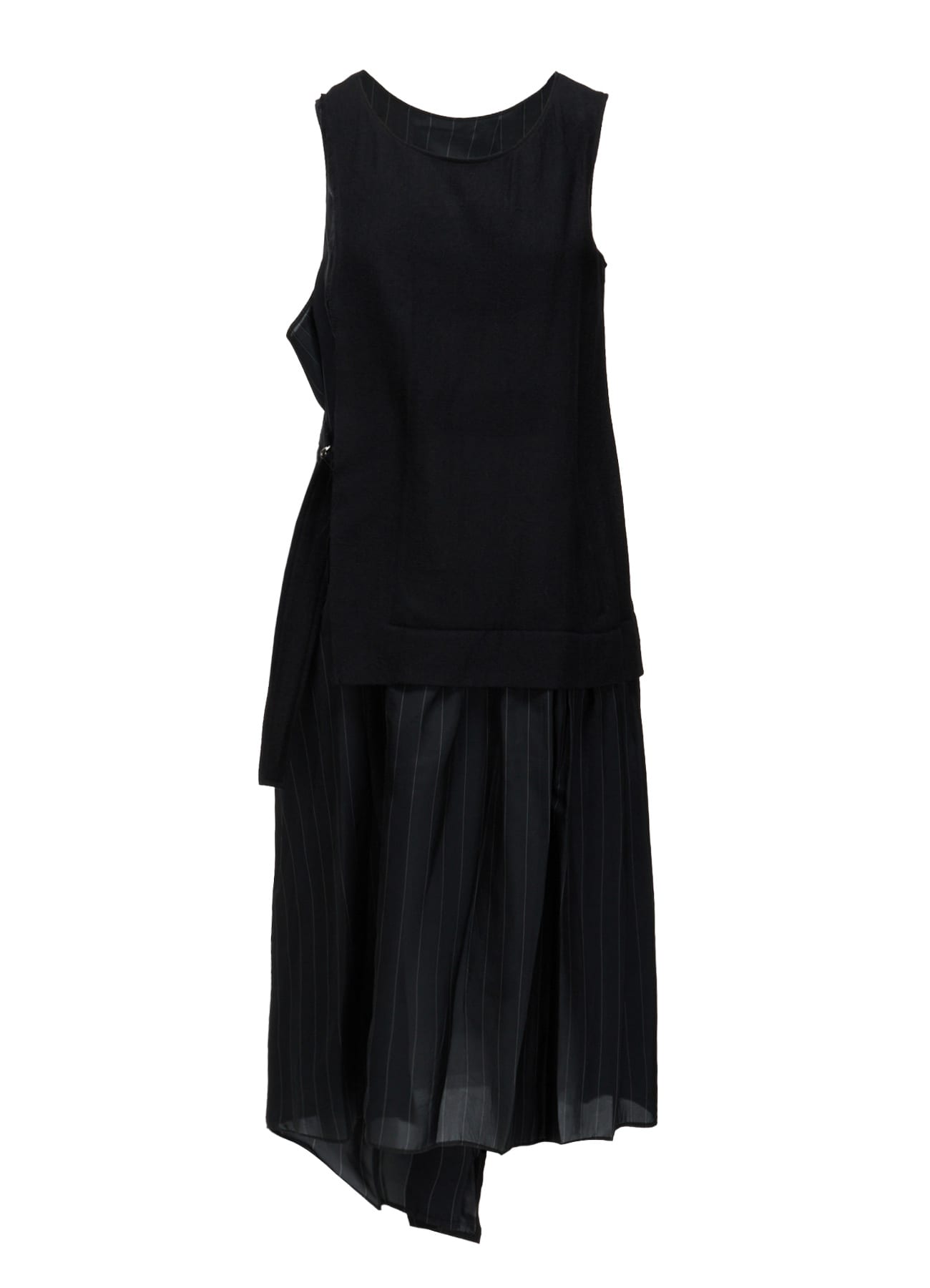 WOOL VIYELLA COMBINATION SLEEVELESS DRESS