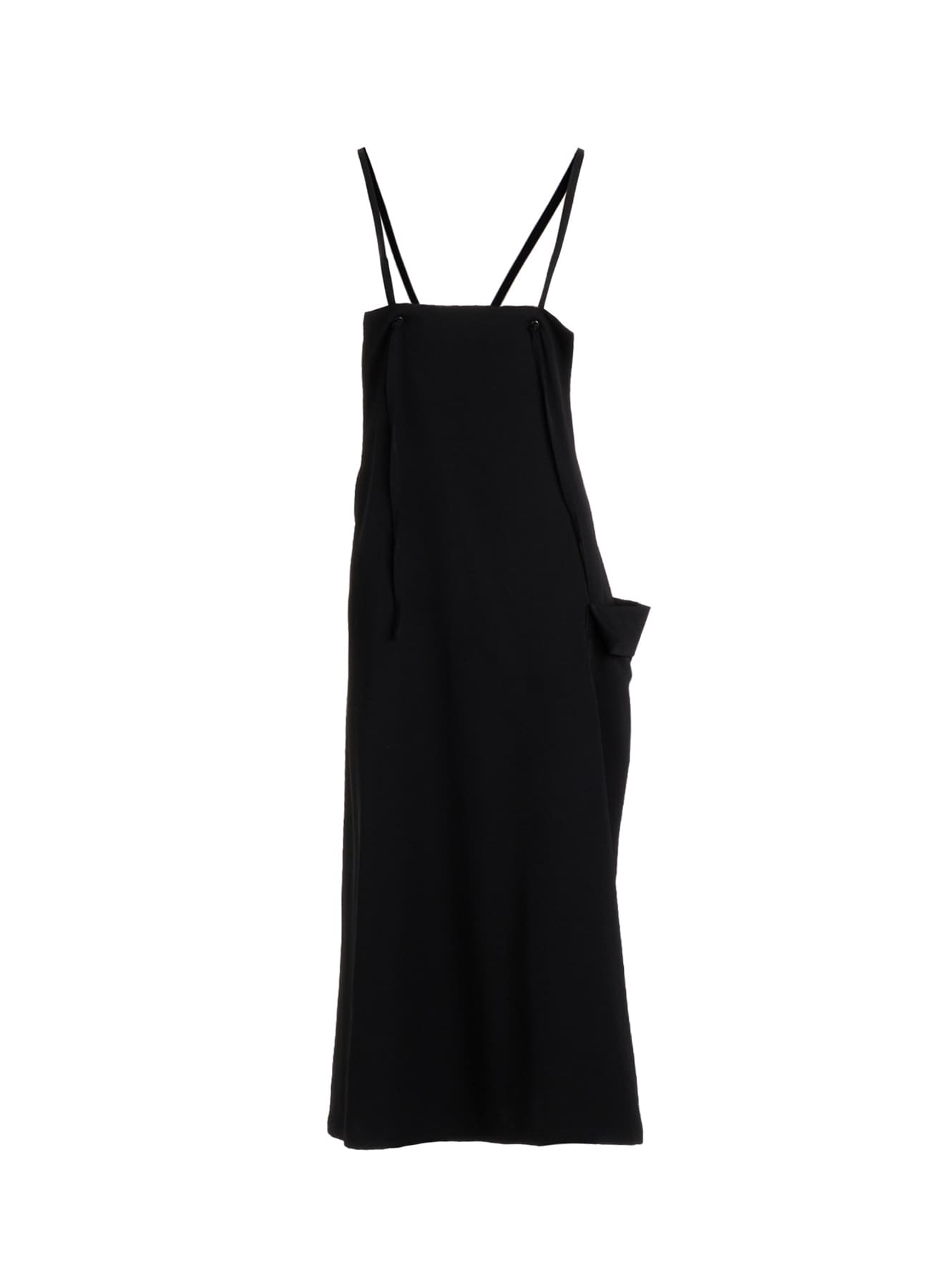 WOOL GABARDINE SIDE FLAP DRESS