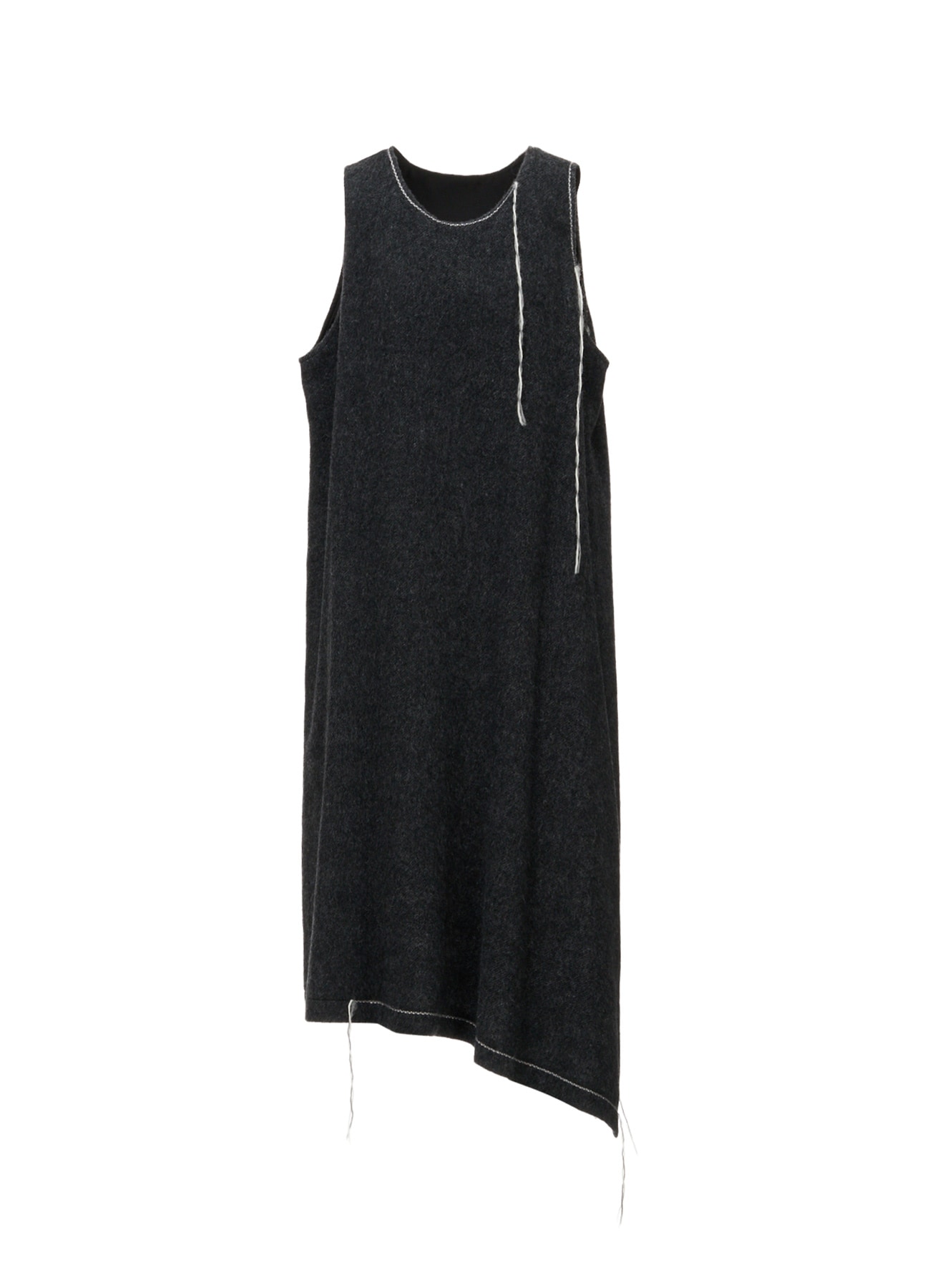 LIGHT SHAGGY BIG STITCH SLEEVELESS DRESS