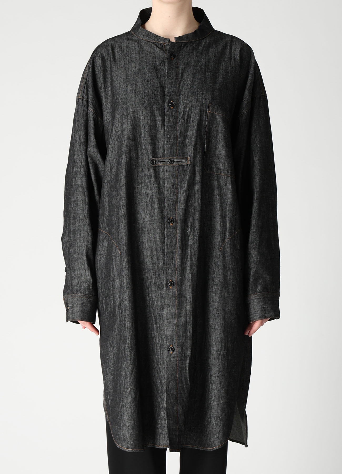 6OZ DENIM GOWN SHIRT DRESS