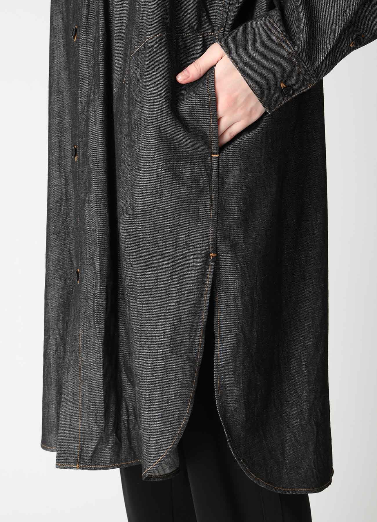 6OZ DENIM GOWN SHIRT DRESS