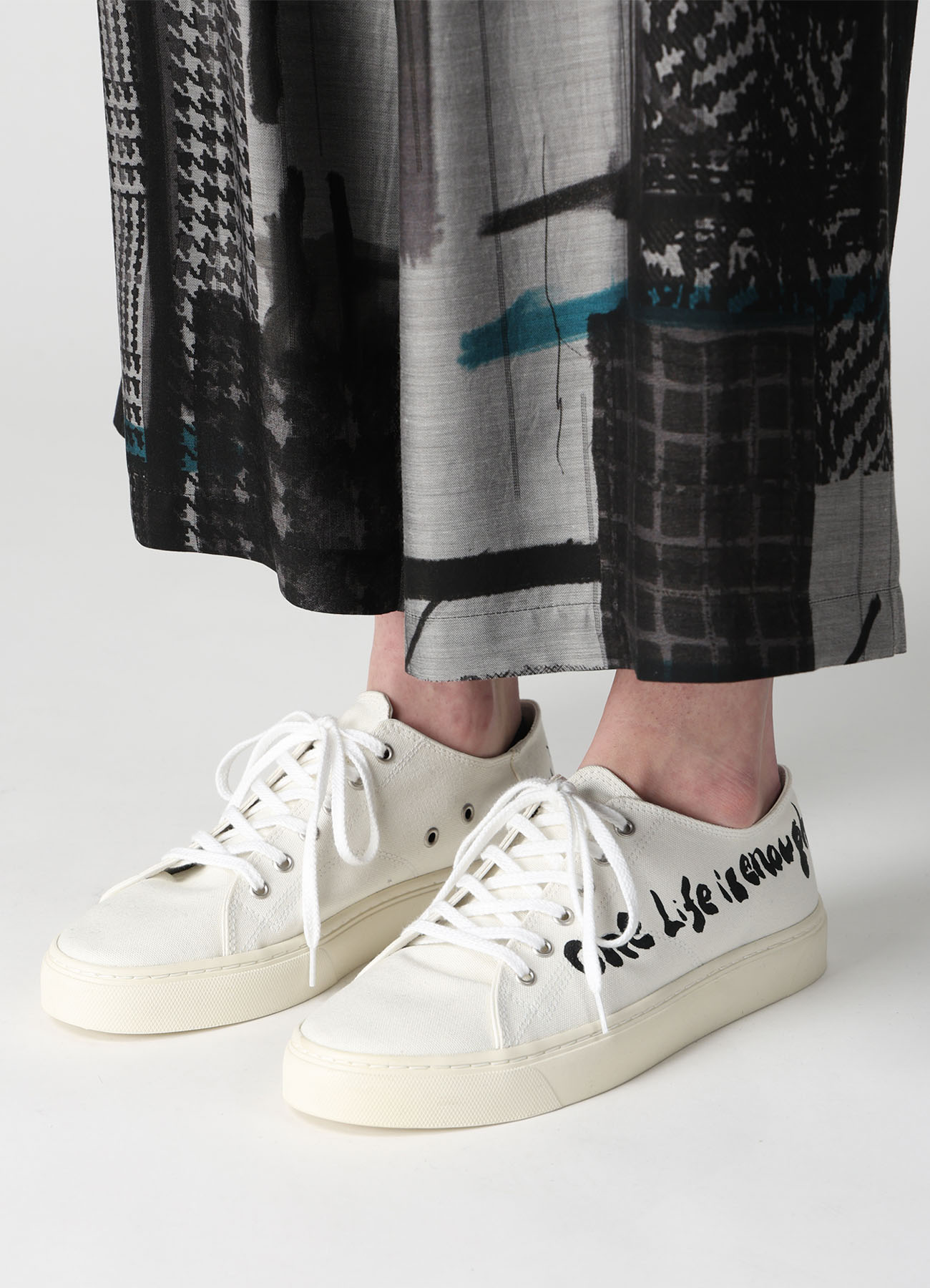 "ONE LIFE" COTTON CANVAS LOW-CUT SNEAKER