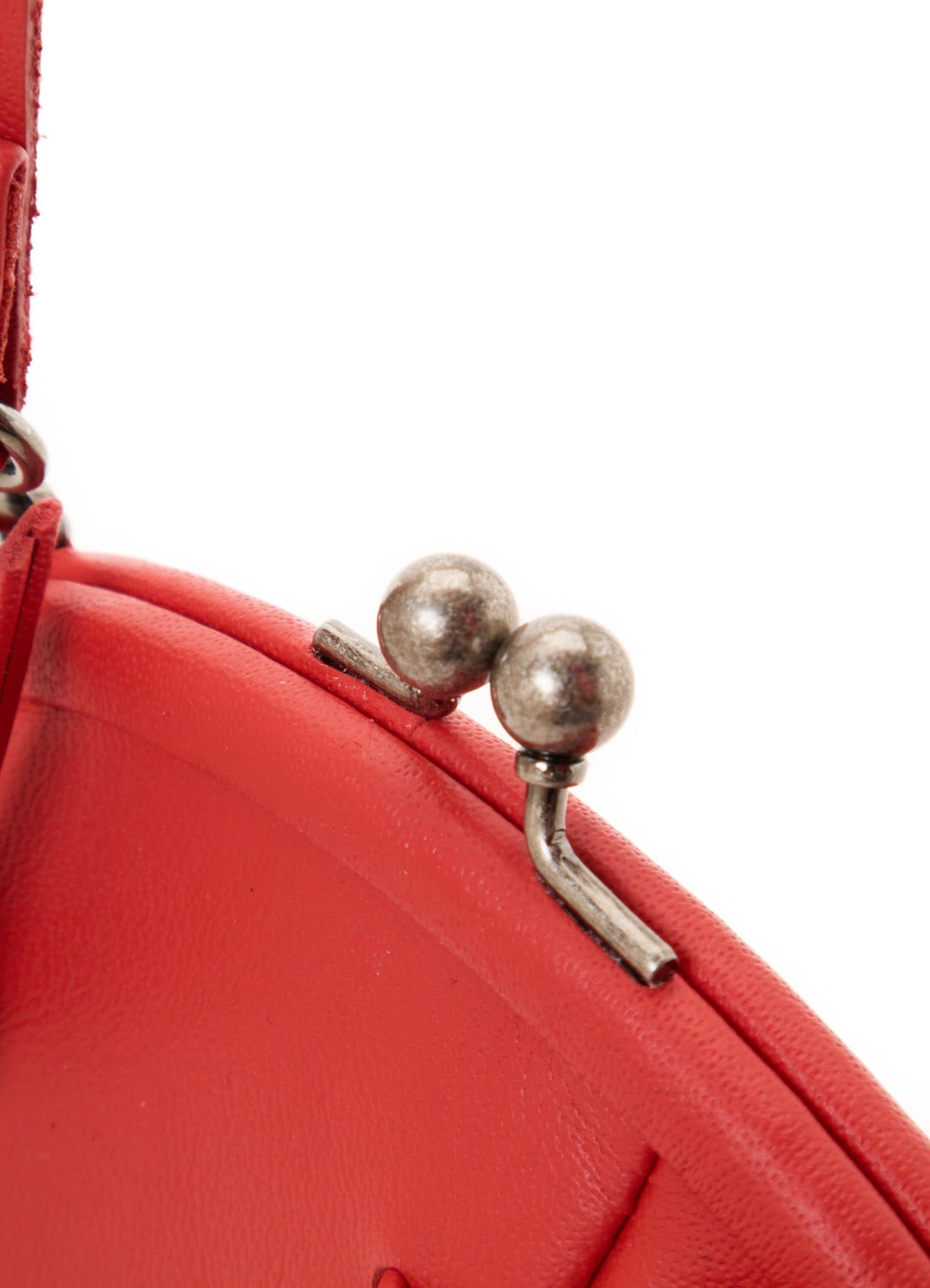 SEMI GLOSS LEATHER LACE-UP SHOULDER BAG