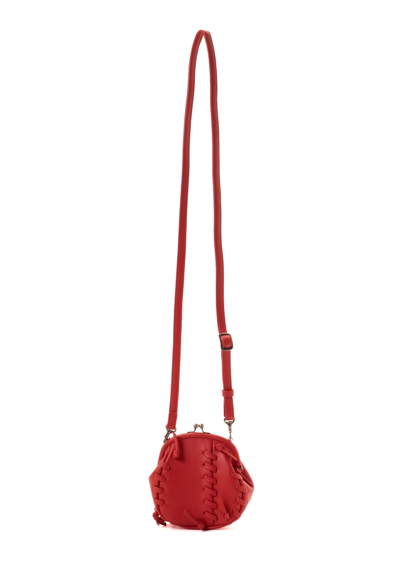 SEMI GLOSS LEATHER LACE-UP SHOULDER BAG