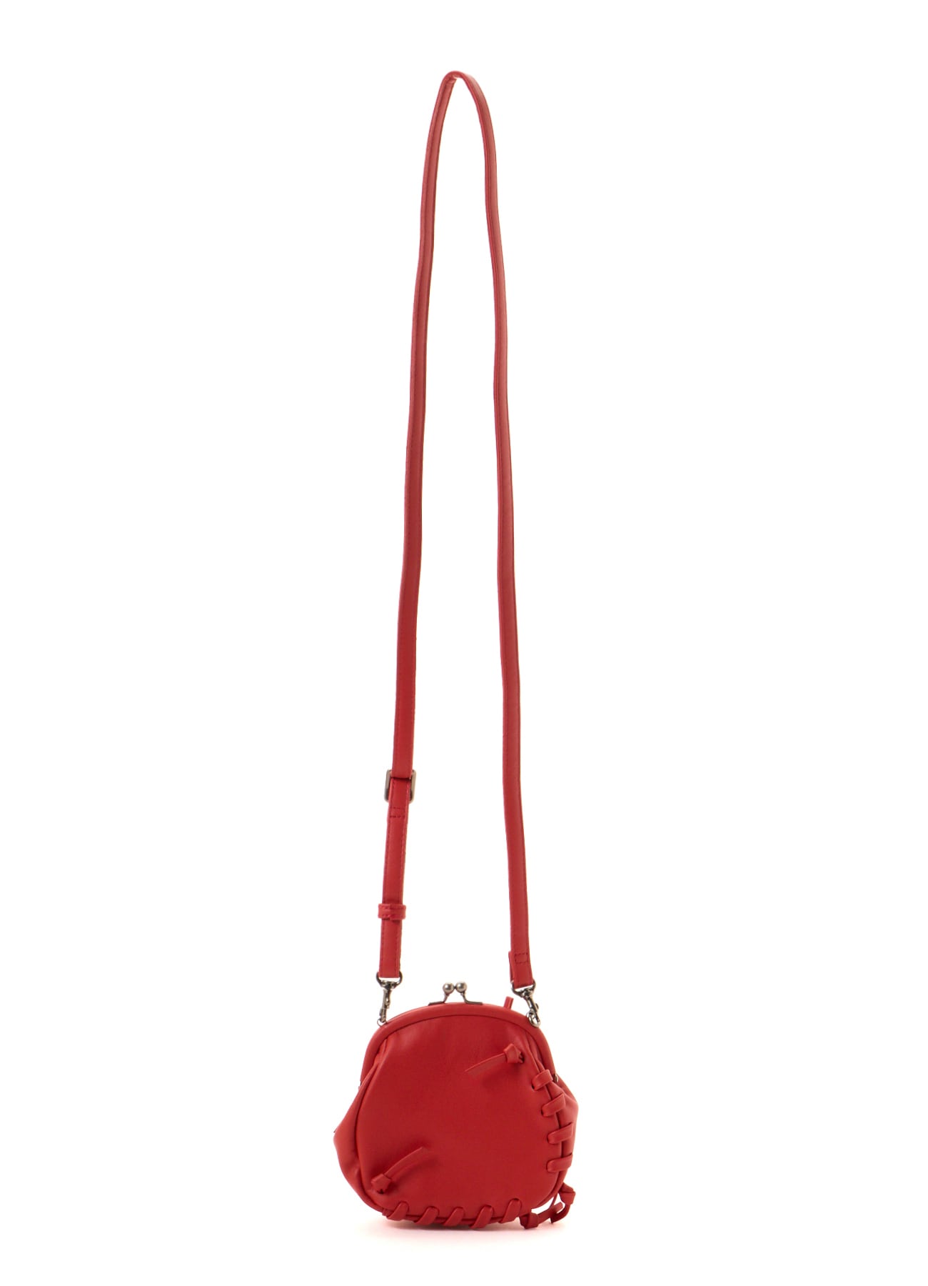 SEMI GLOSS LEATHER LACE-UP SHOULDER BAG