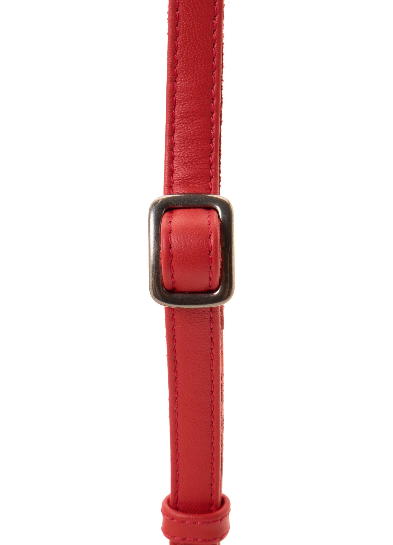 SEMI GLOSS LEATHER LACE-UP SHOULDER BAG