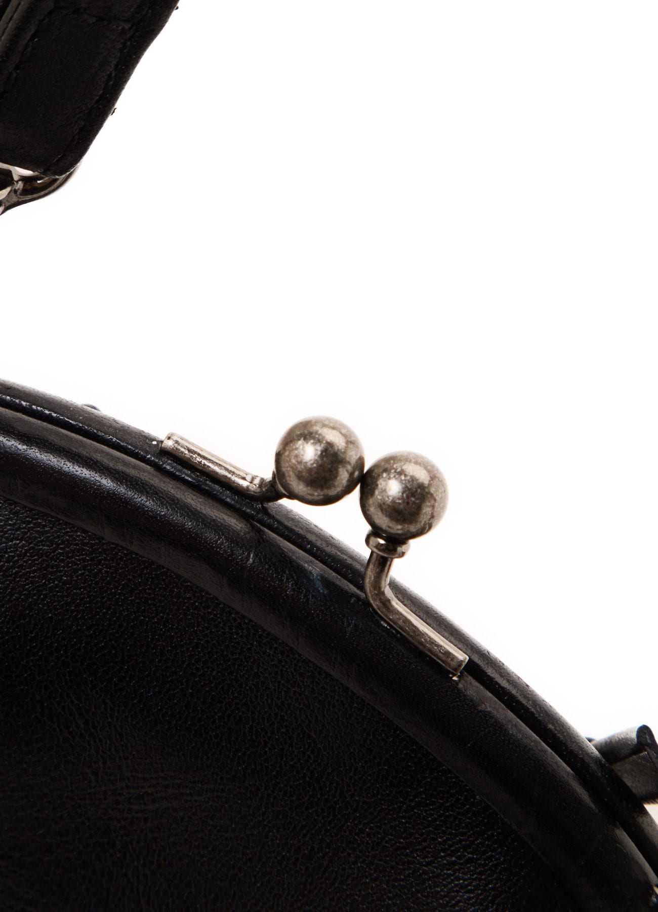 SEMI GLOSS LEATHER LACE-UP SHOULDER BAG